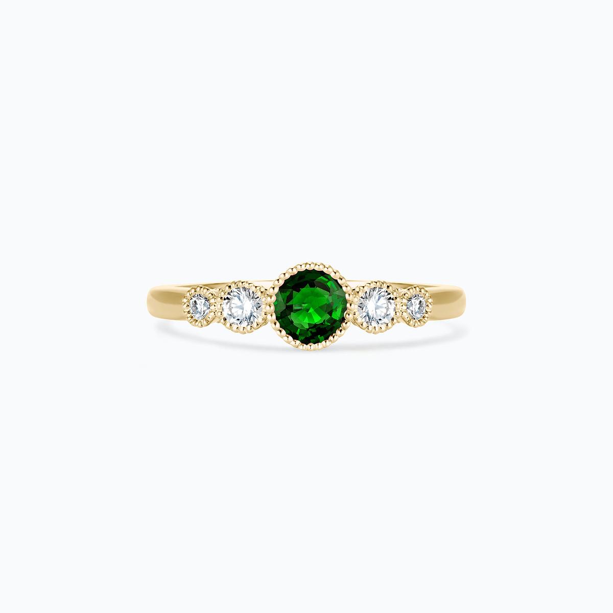 Solitaire Paloma Millegrain Tsavorite 4.5 mm