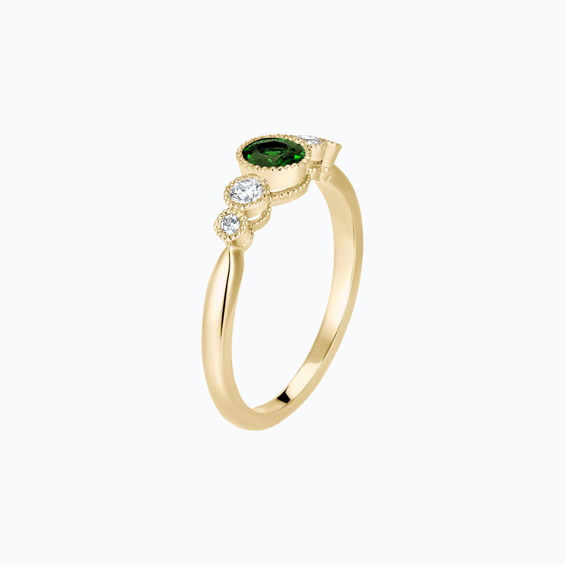 Solitaire Paloma Millegrain Tsavorite 4.5 mm