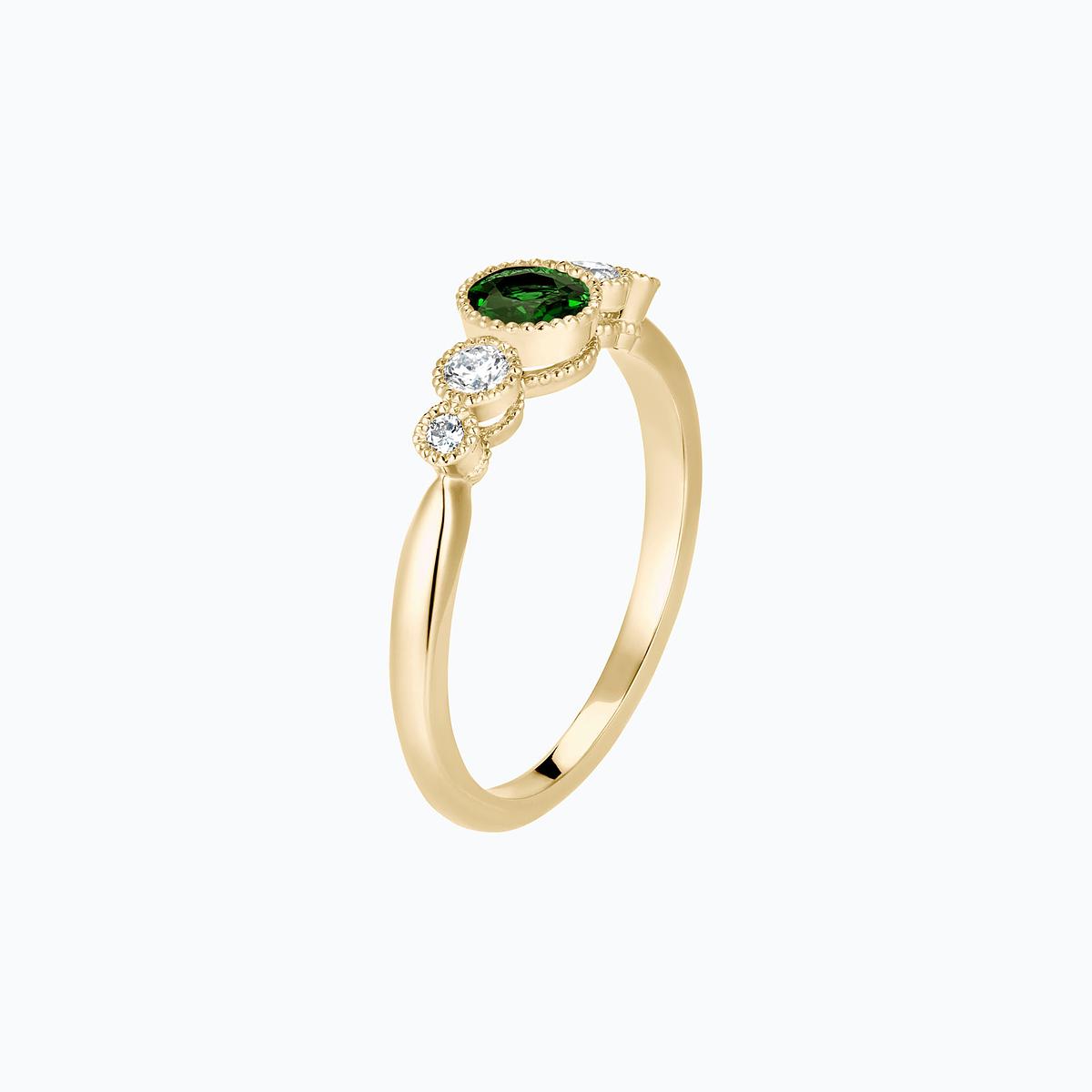 Solitaire Paloma Millegrain Tsavorite 4.5 mm