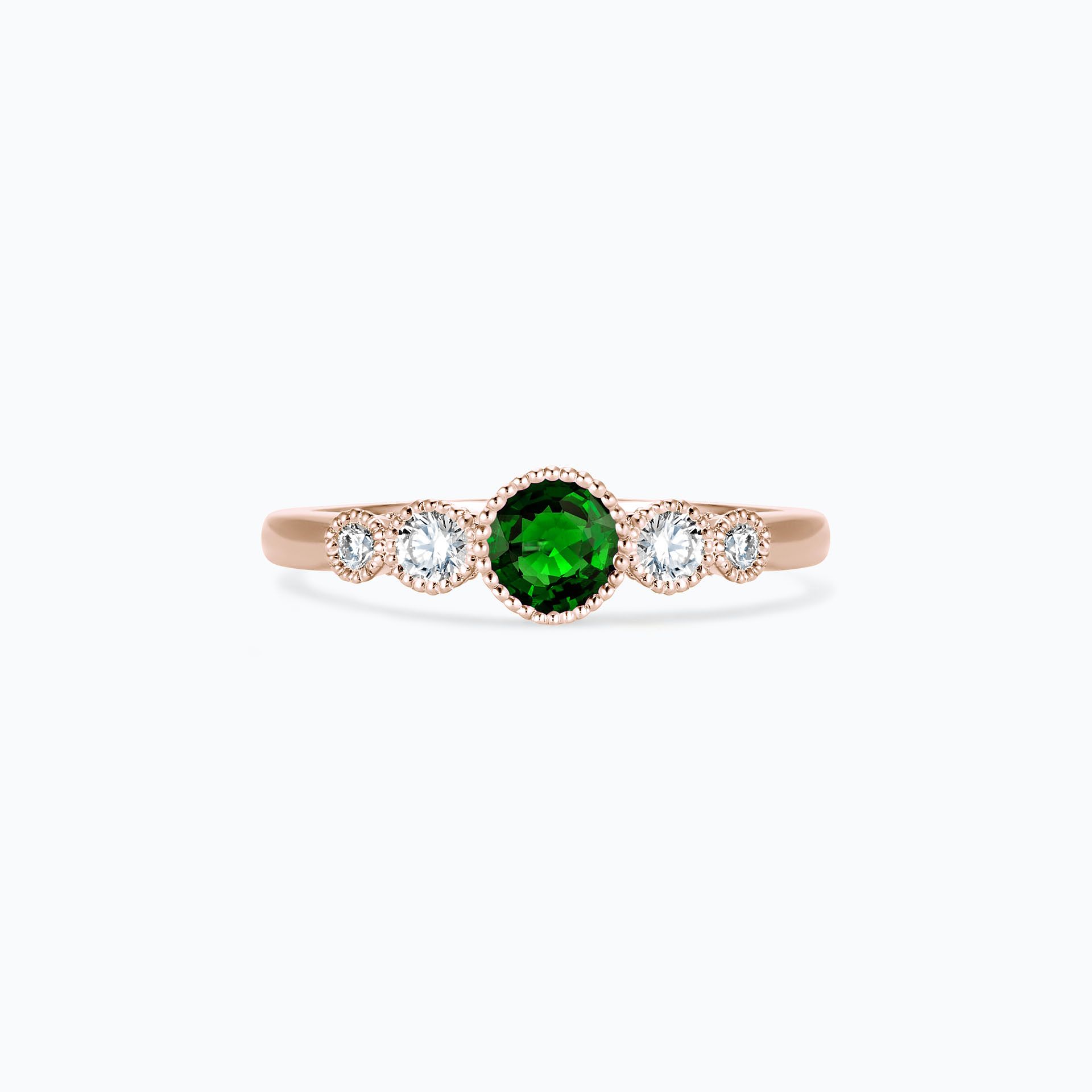 Solitaire Paloma Millegrain Tsavorite 4.5 mm