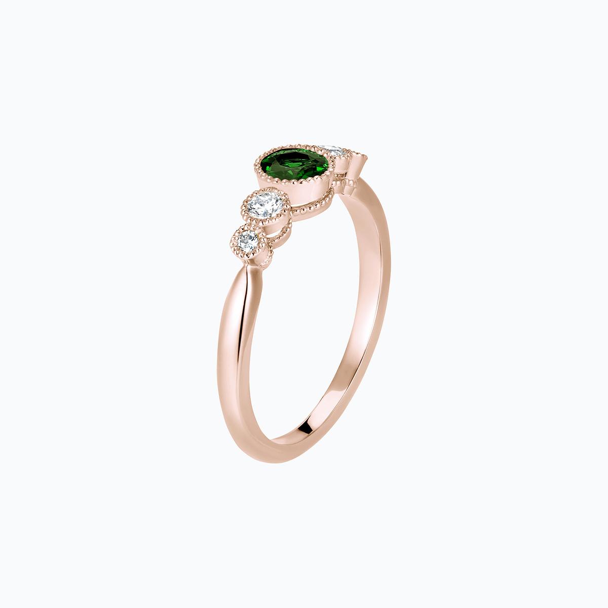 Solitaire Paloma Millegrain Tsavorite 4.5 mm
