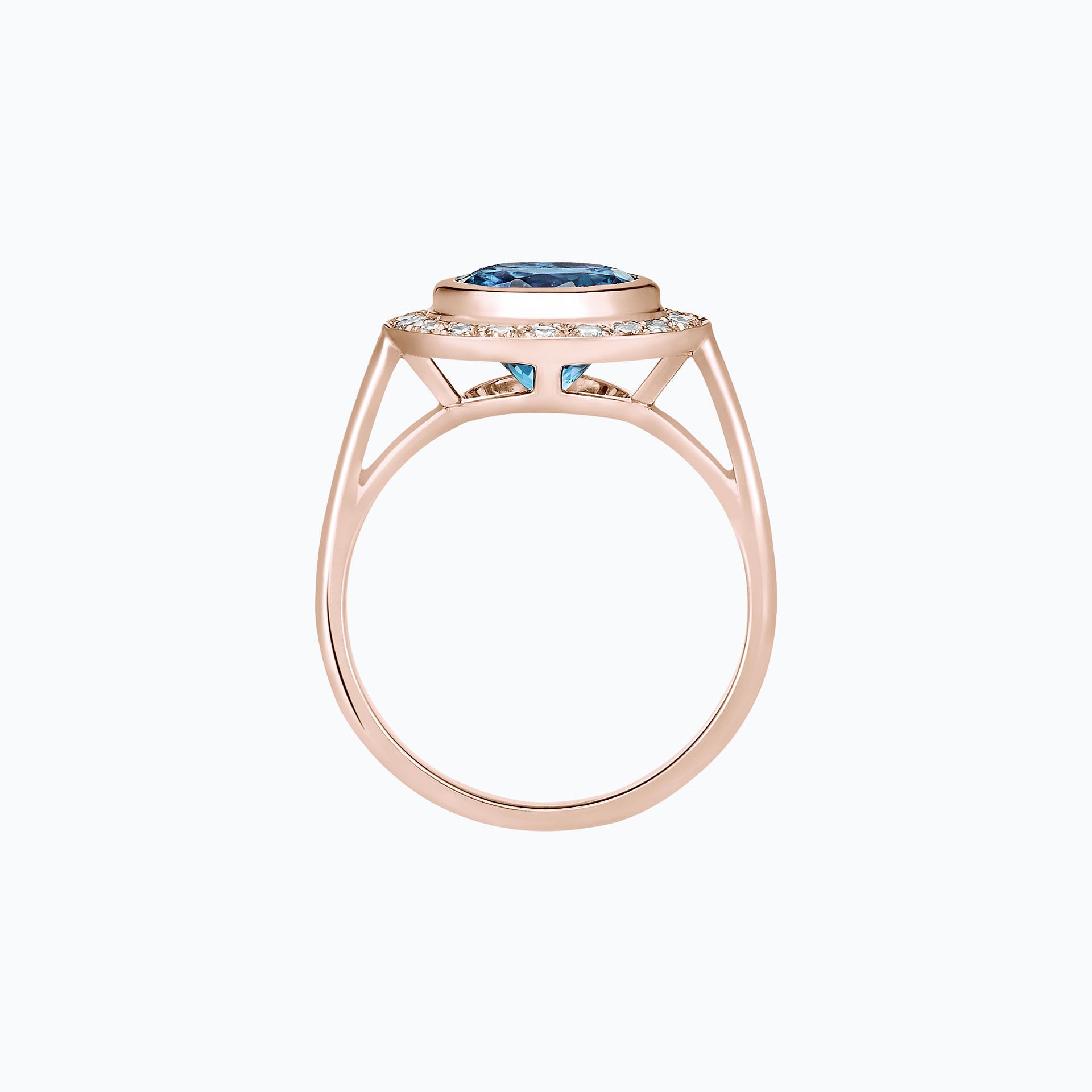 Solitaire Paris Topaze Blue London 8 mm