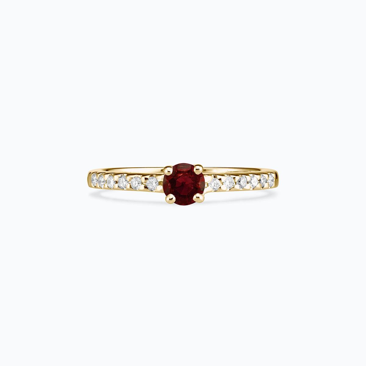 Solitaire Pavé Eden Grenat