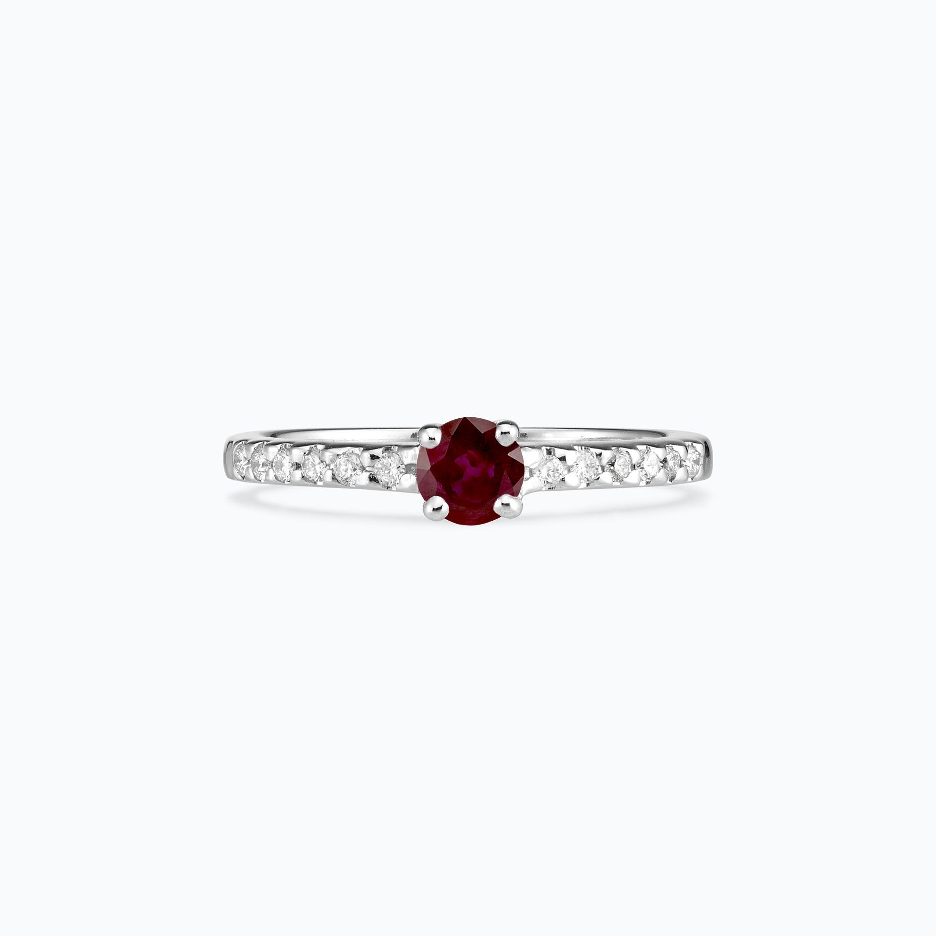 Solitaire Pavé Eden Rubis