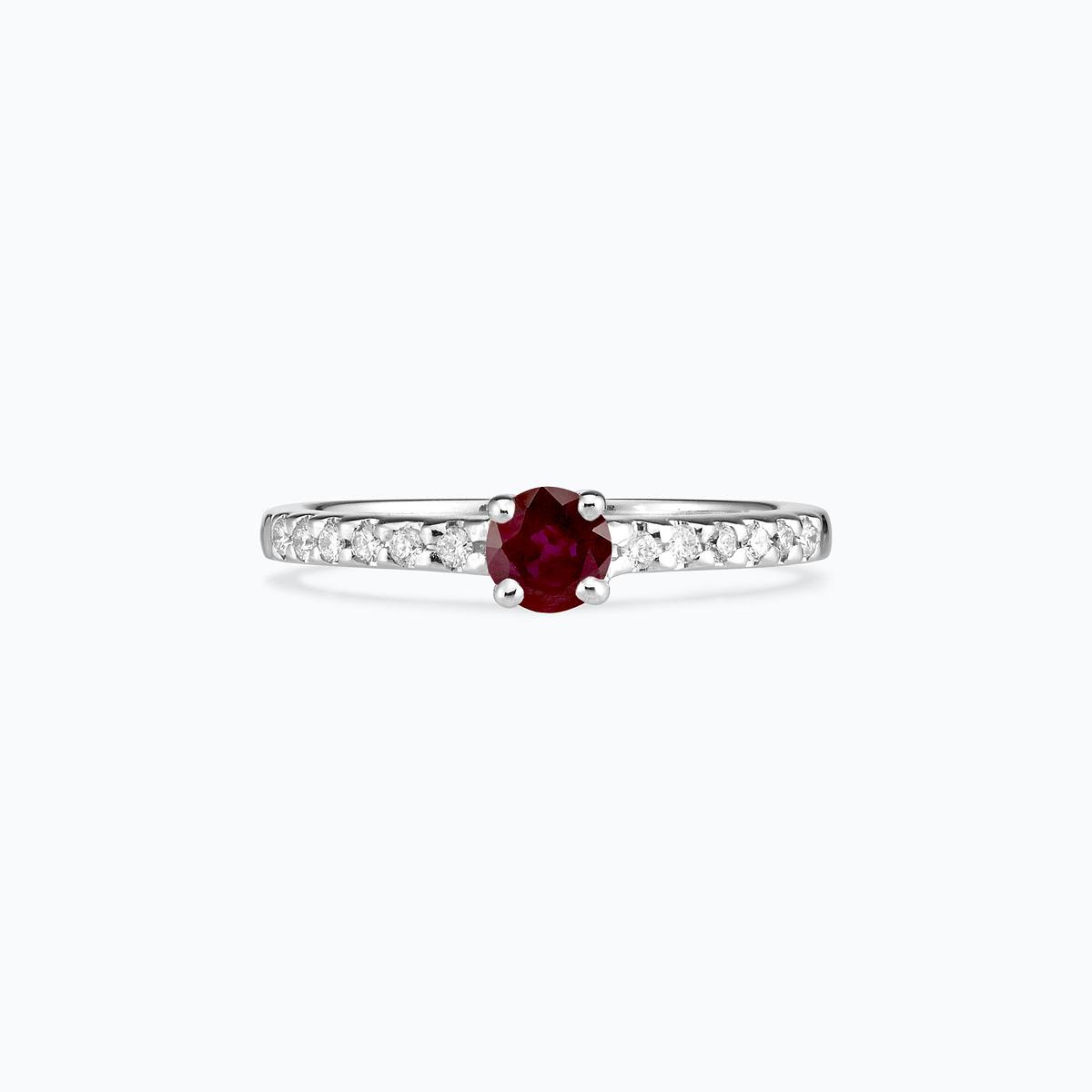 Solitaire Pavé Eden Rubis