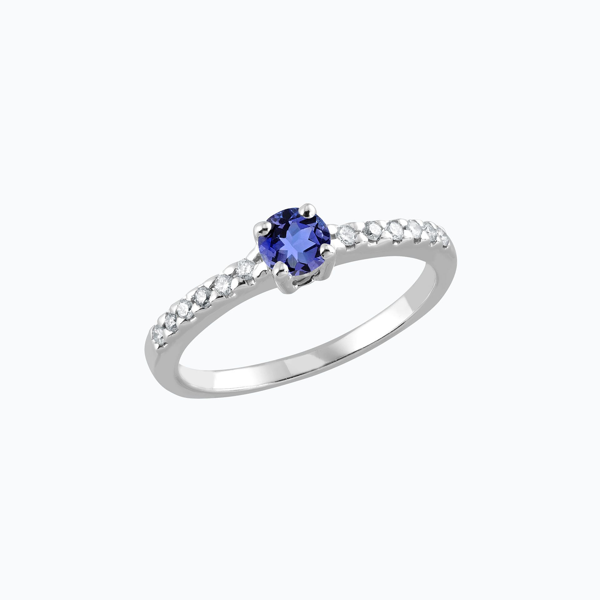 Solitaire Pavé Eden Tanzanite