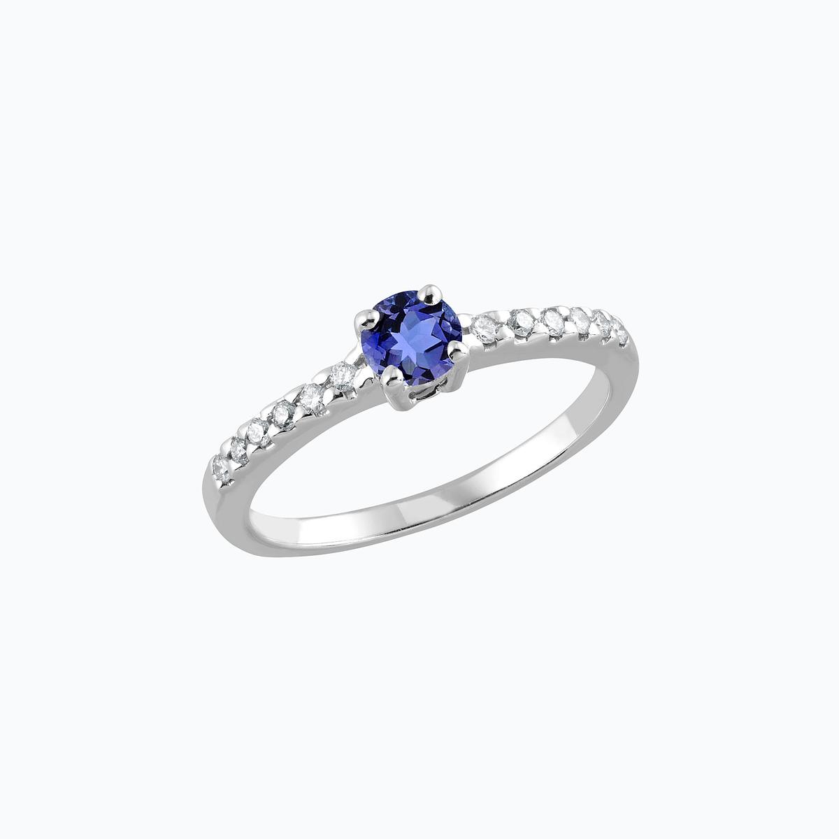 Solitaire Pavé Eden Tanzanite