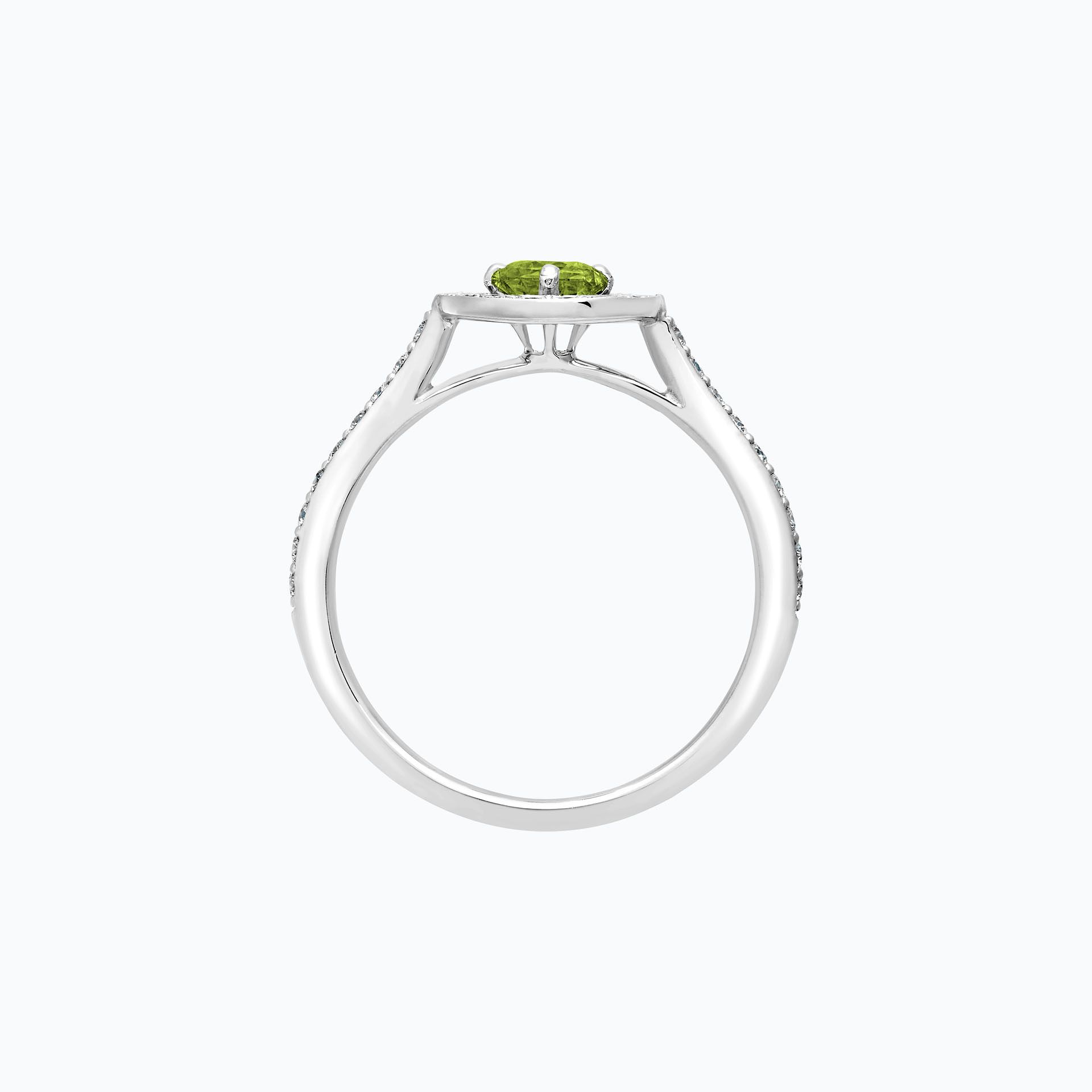 Solitaire Pavé Attraction Péridot