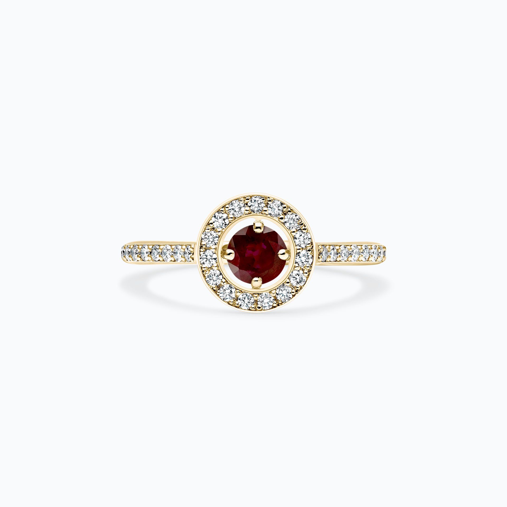 Solitaire Pavé Attraction Rubis