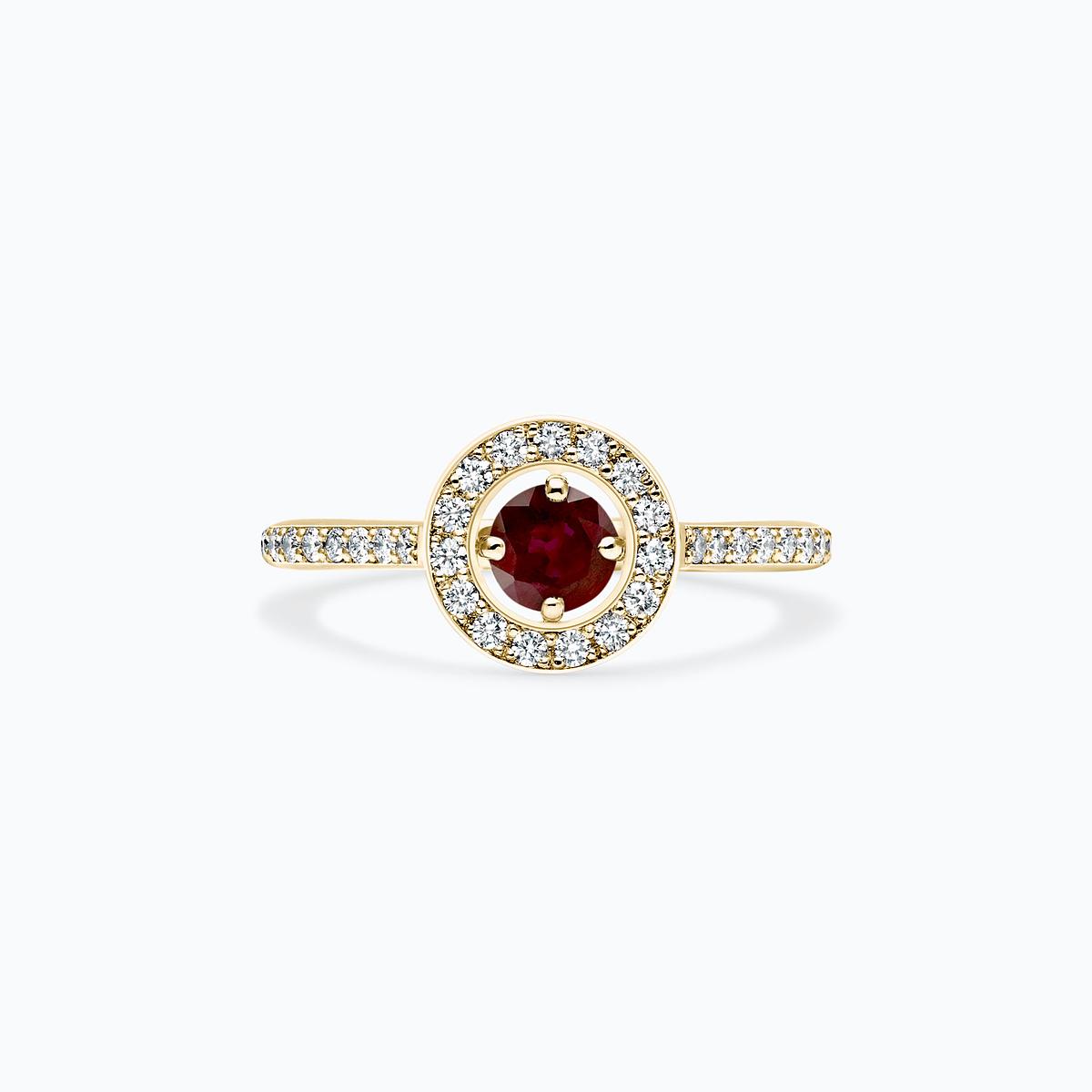 Solitaire Pavé Attraction Rubis