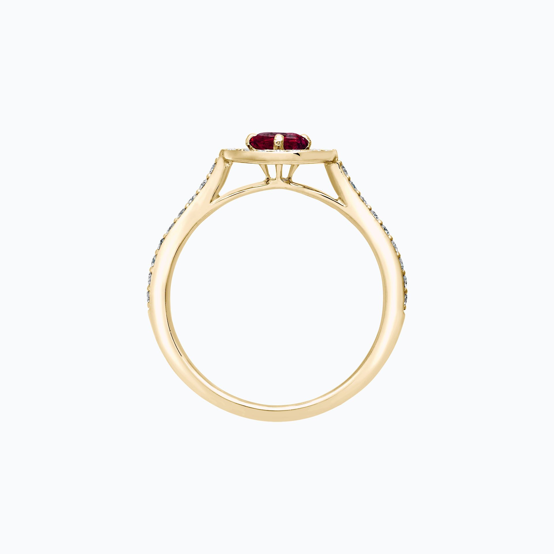 Solitaire Pavé Attraction Rubis