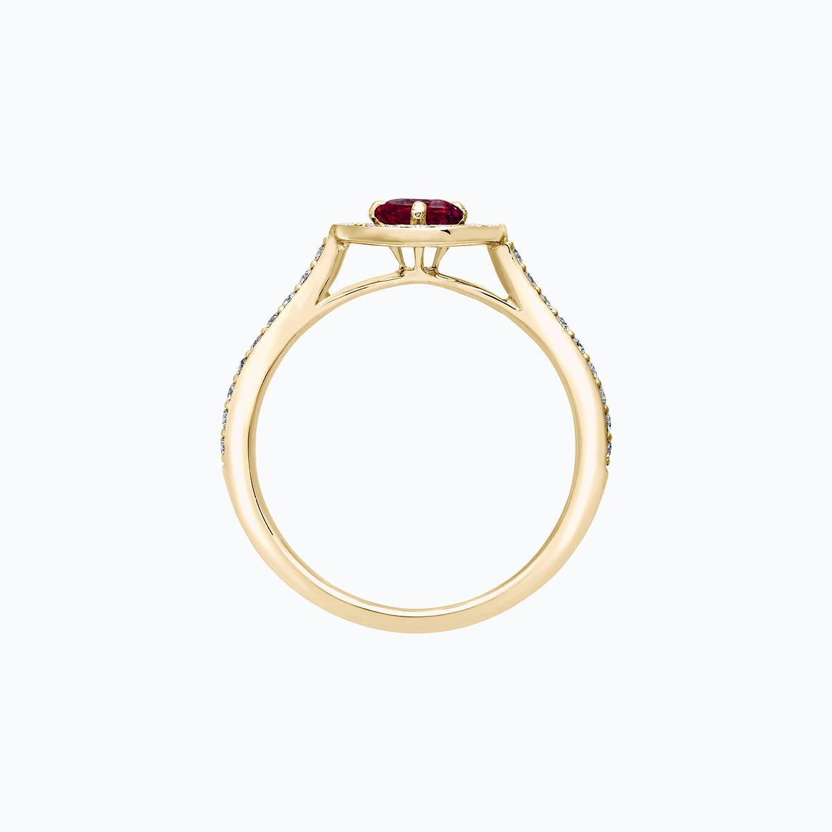 Solitaire Pavé Attraction Rubis