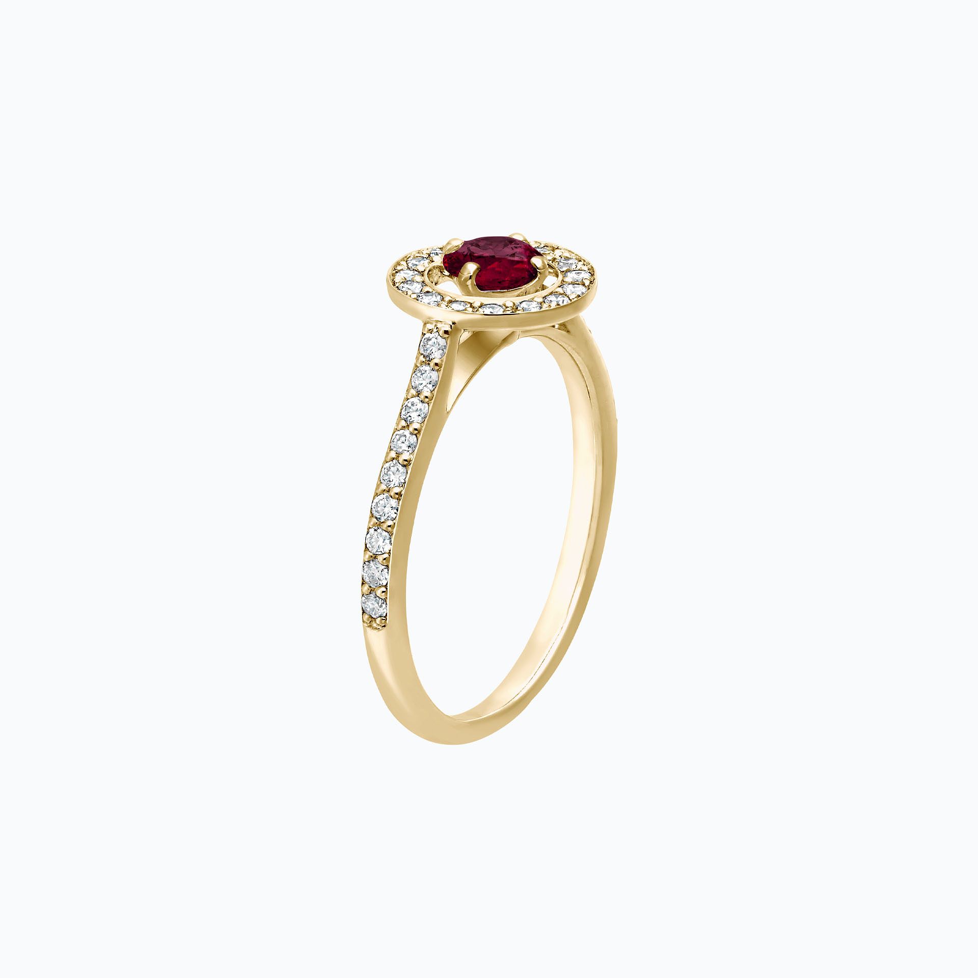 Solitaire Pavé Attraction Rubis