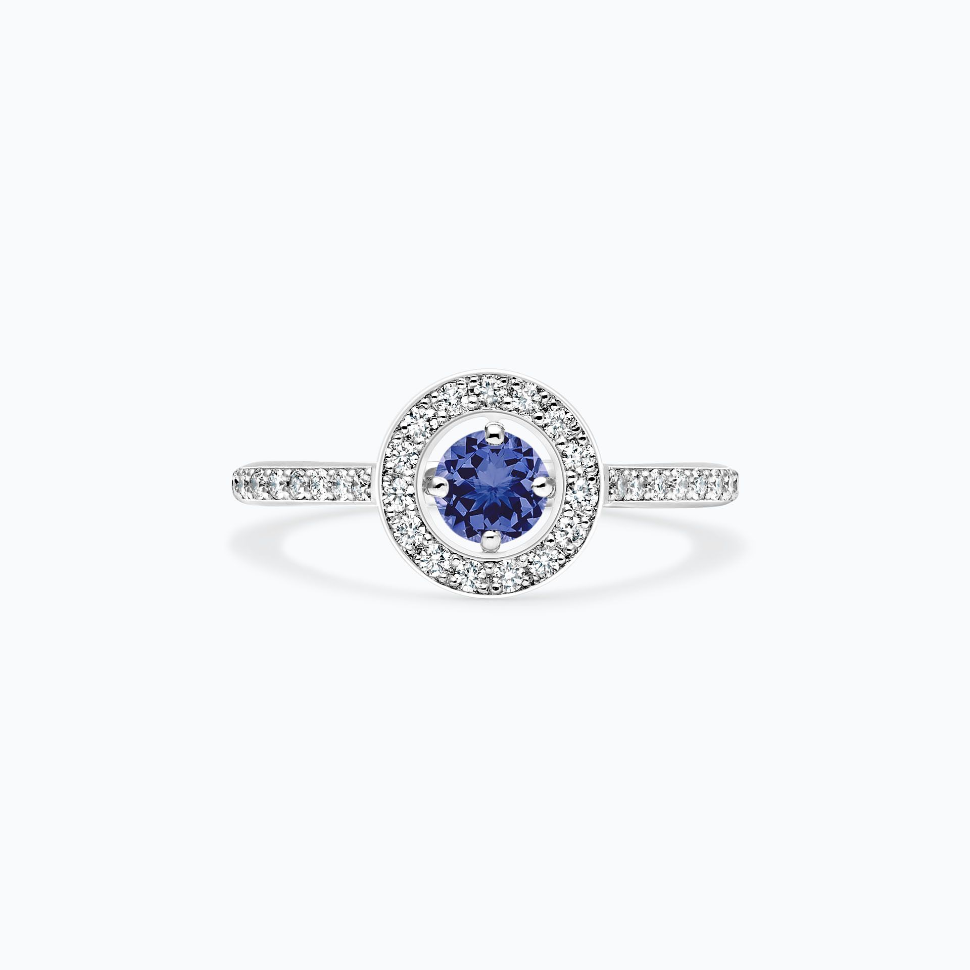 Solitaire Pavé Attraction Tanzanite