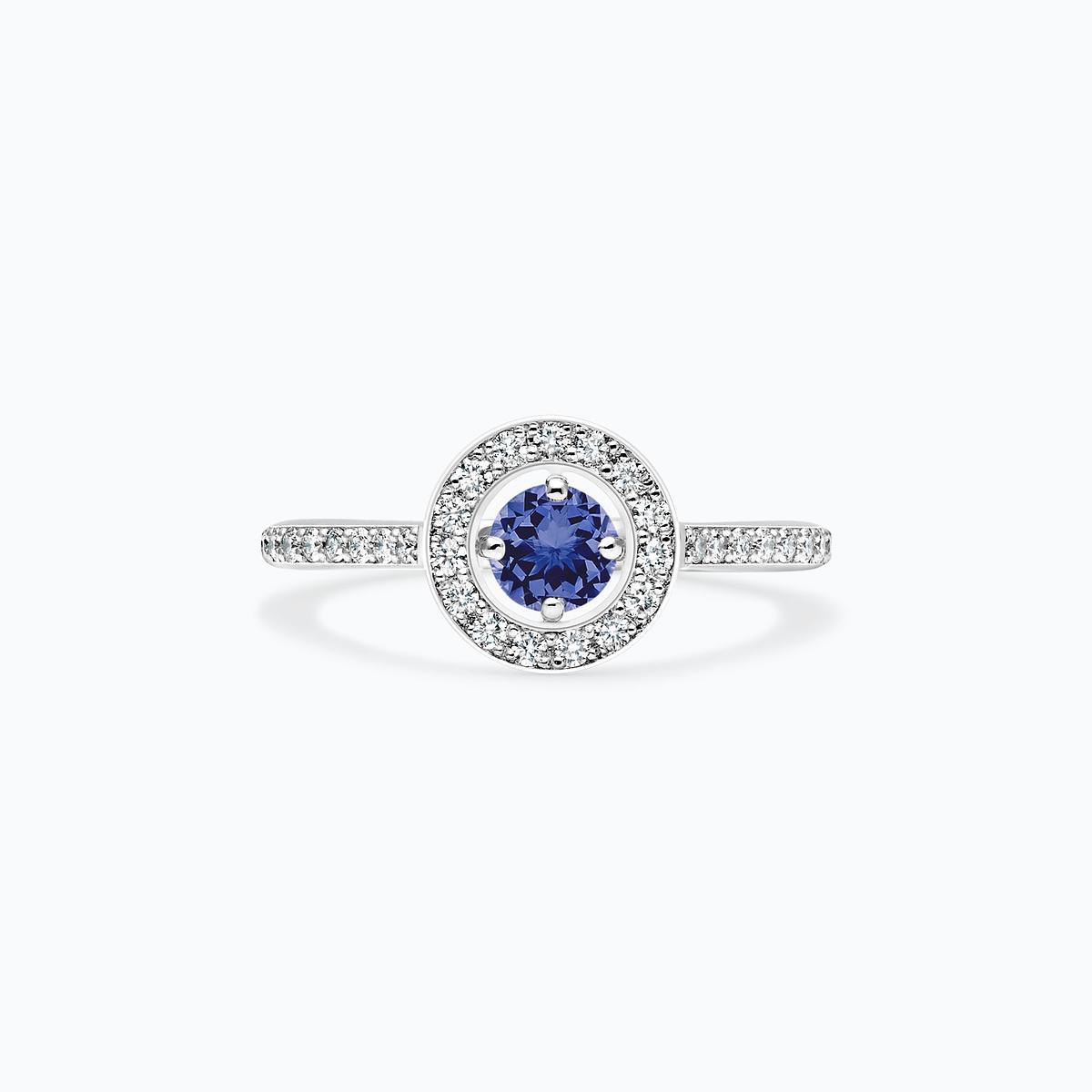Solitaire Pavé Attraction Tanzanite