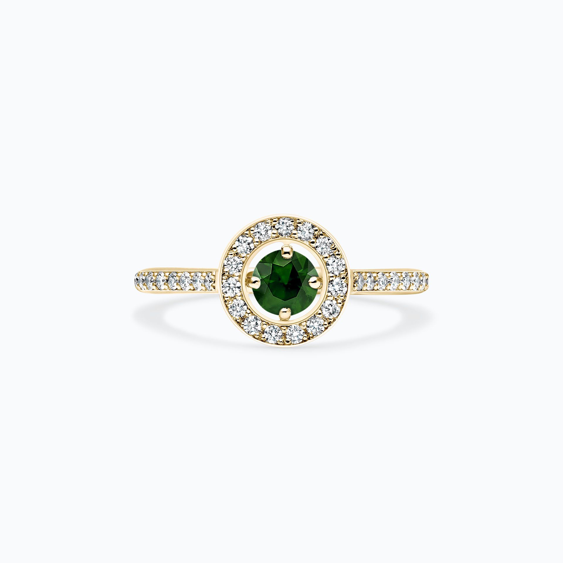 Solitaire Pavé Attraction Tsavorite