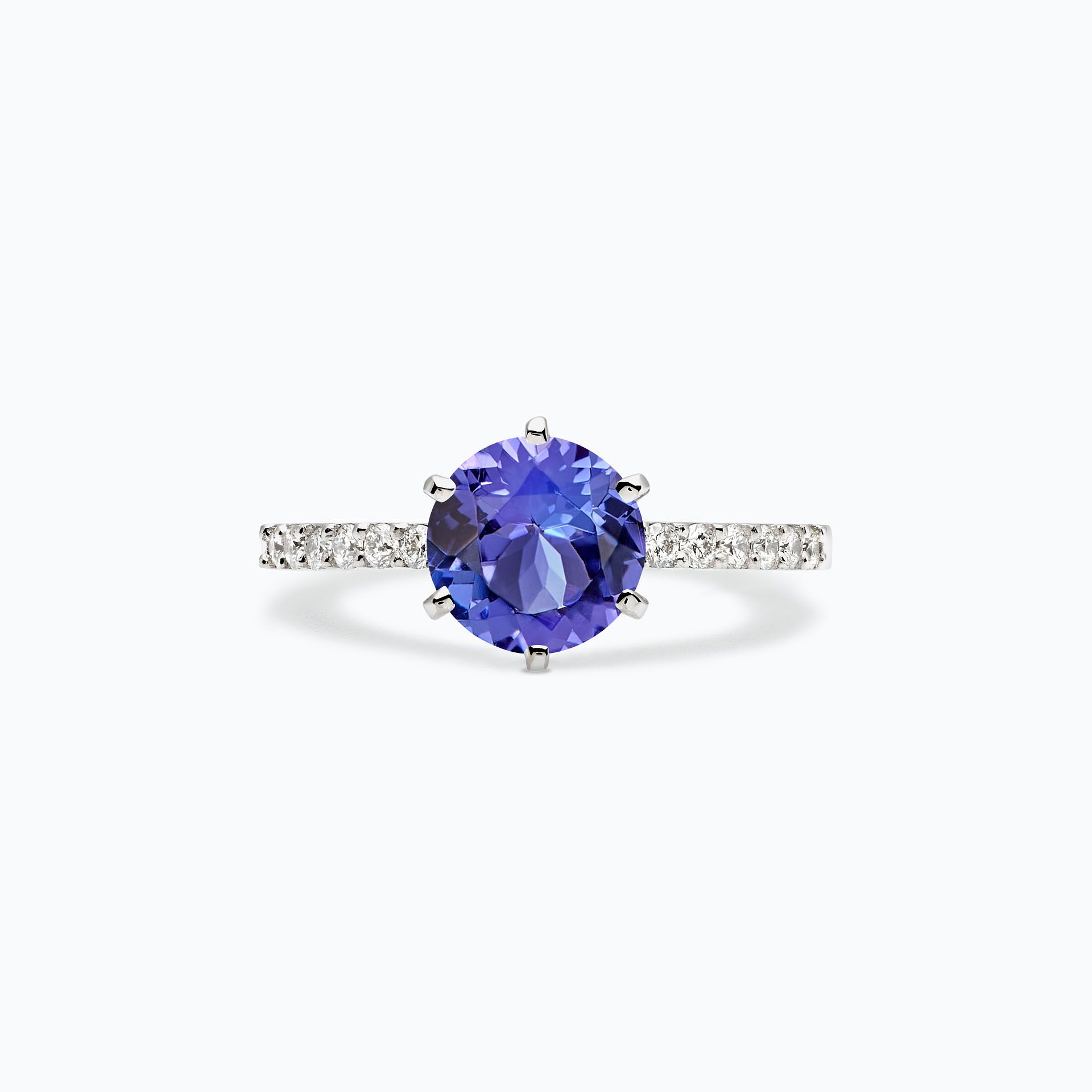 Solitaire Pavé Camille Tanzanite 6 mm
