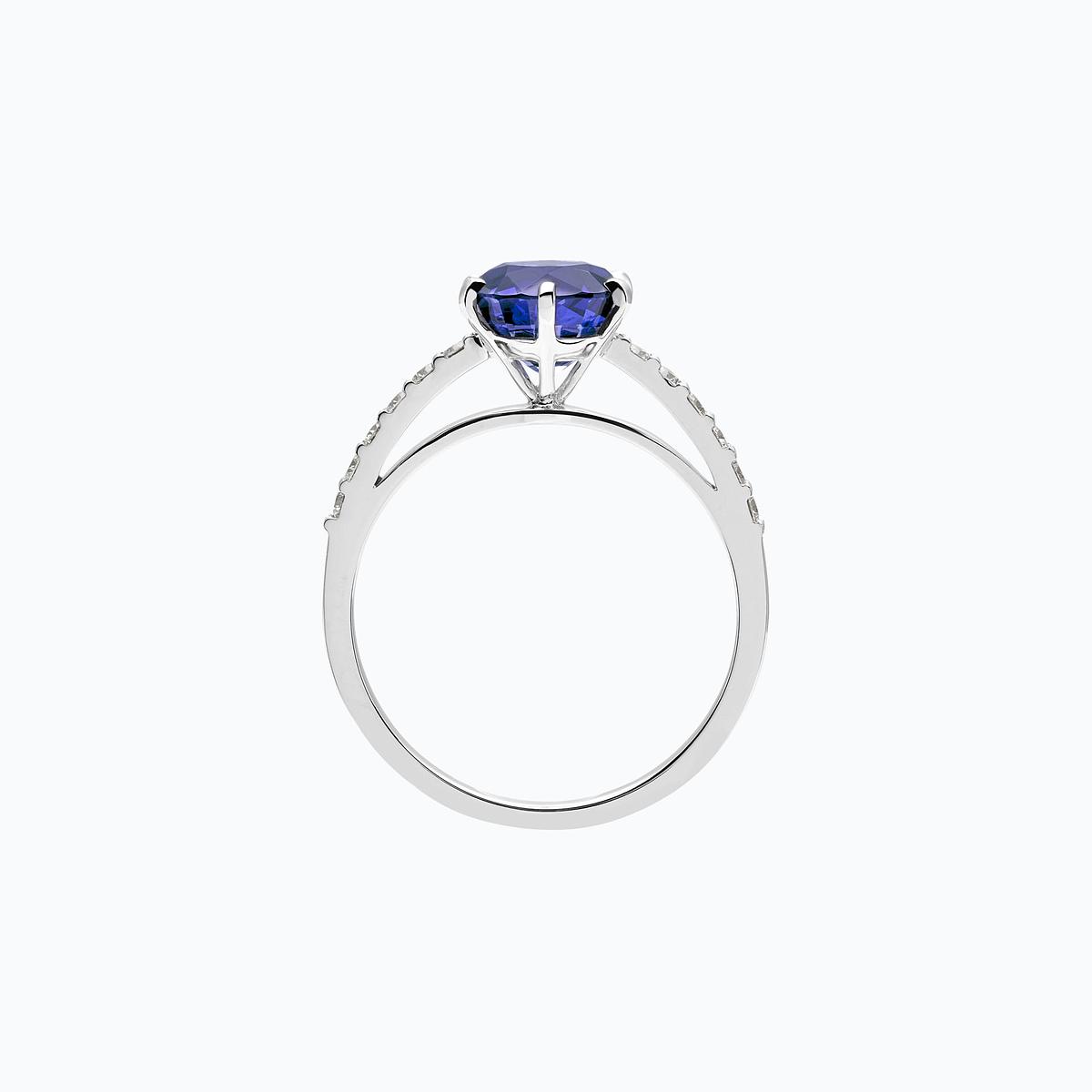 Solitaire Pavé Camille Tanzanite 6 mm