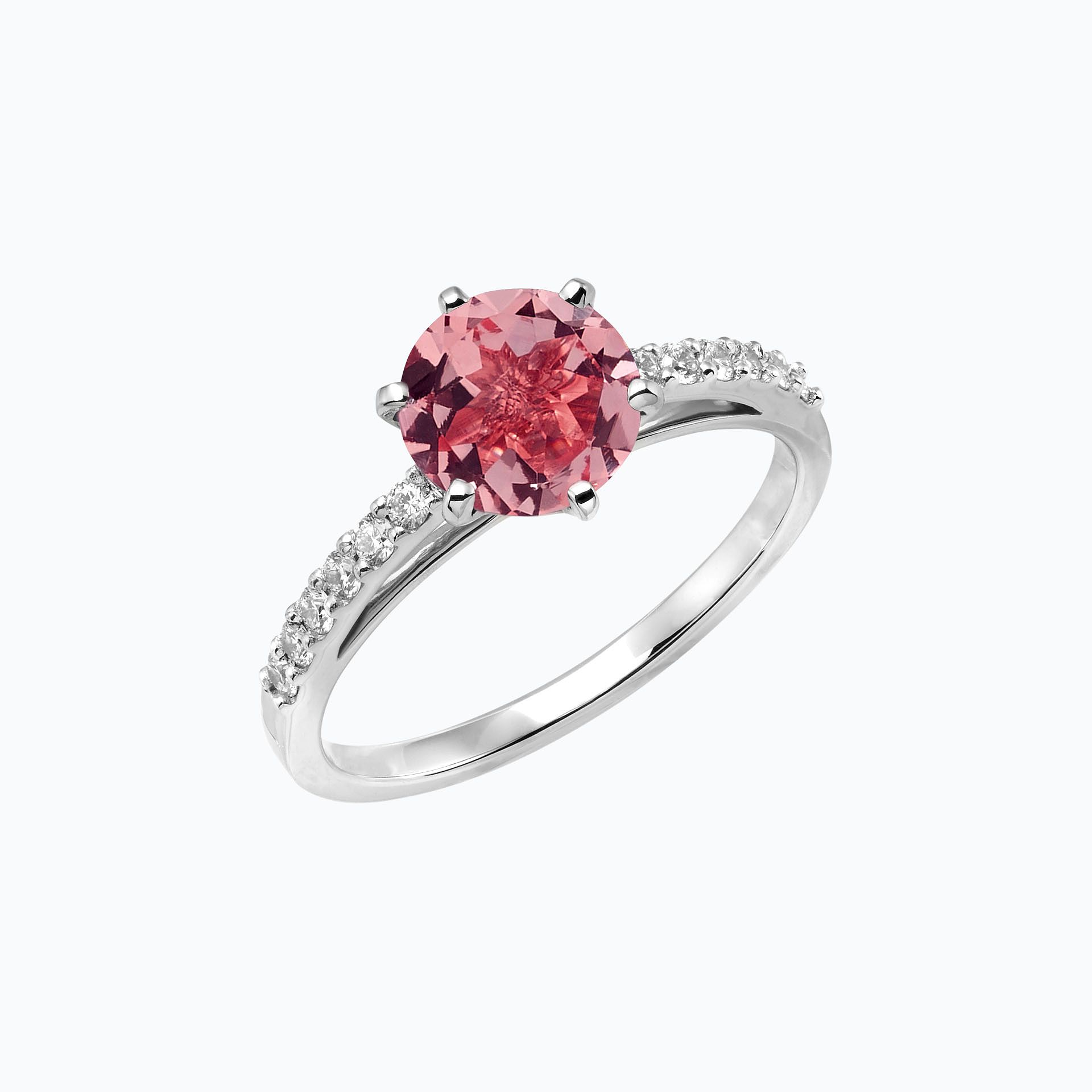 Solitaire Pavé Camille Tourmaline 6 mm