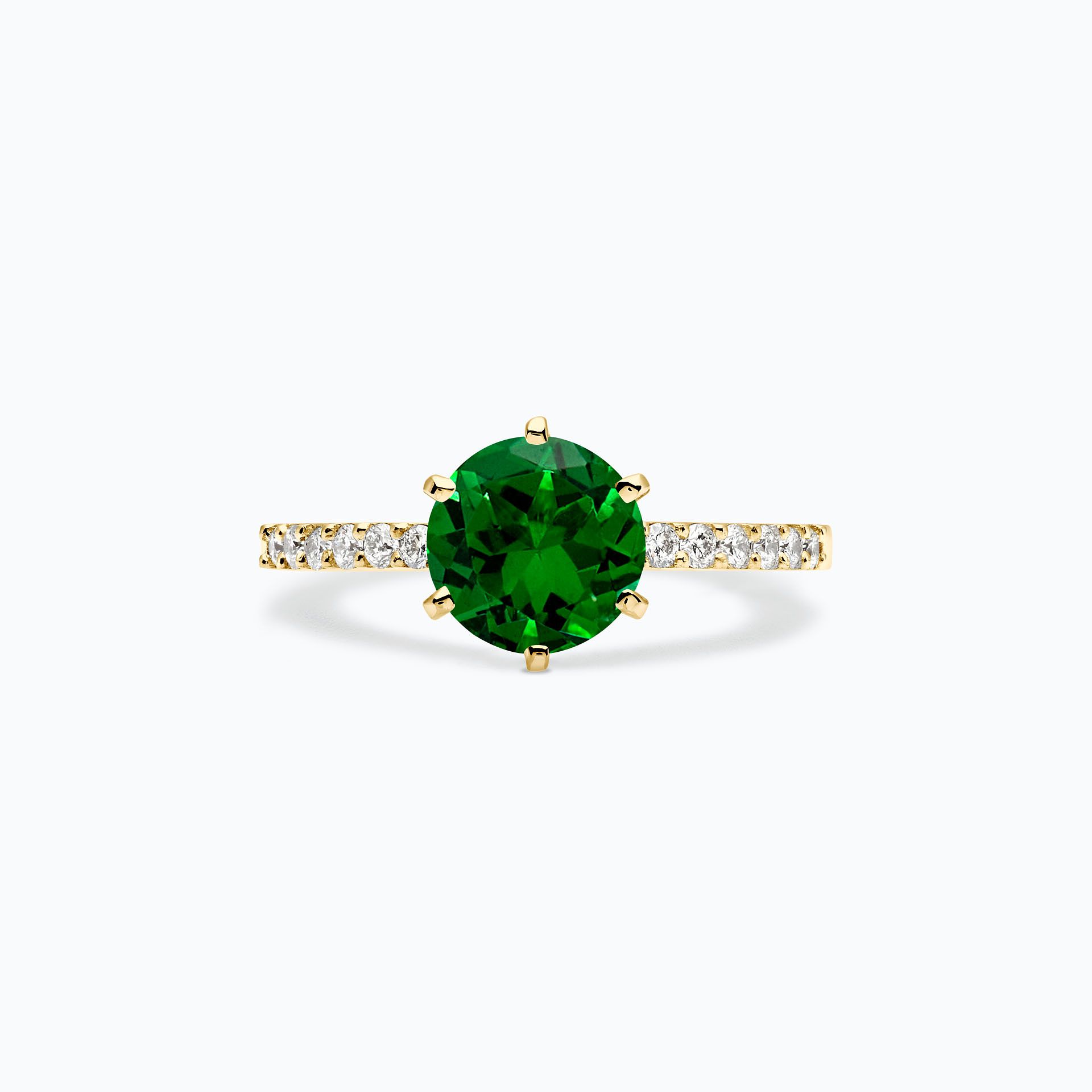 Solitaire Pavé Camille Tsavorite 6 mm