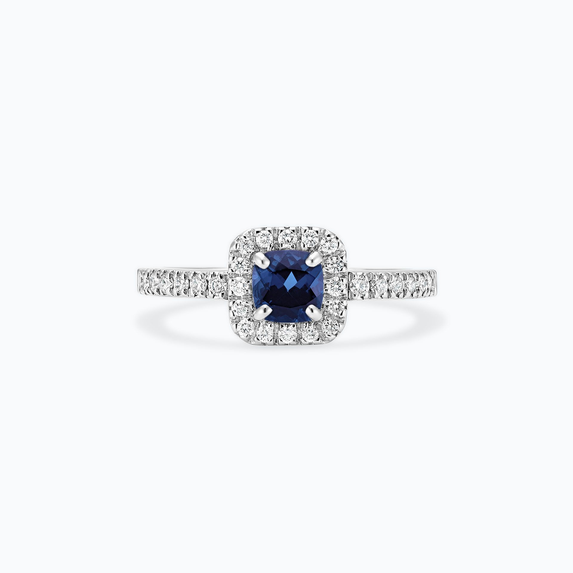 Solitaire Pavé Charlotte Saphir