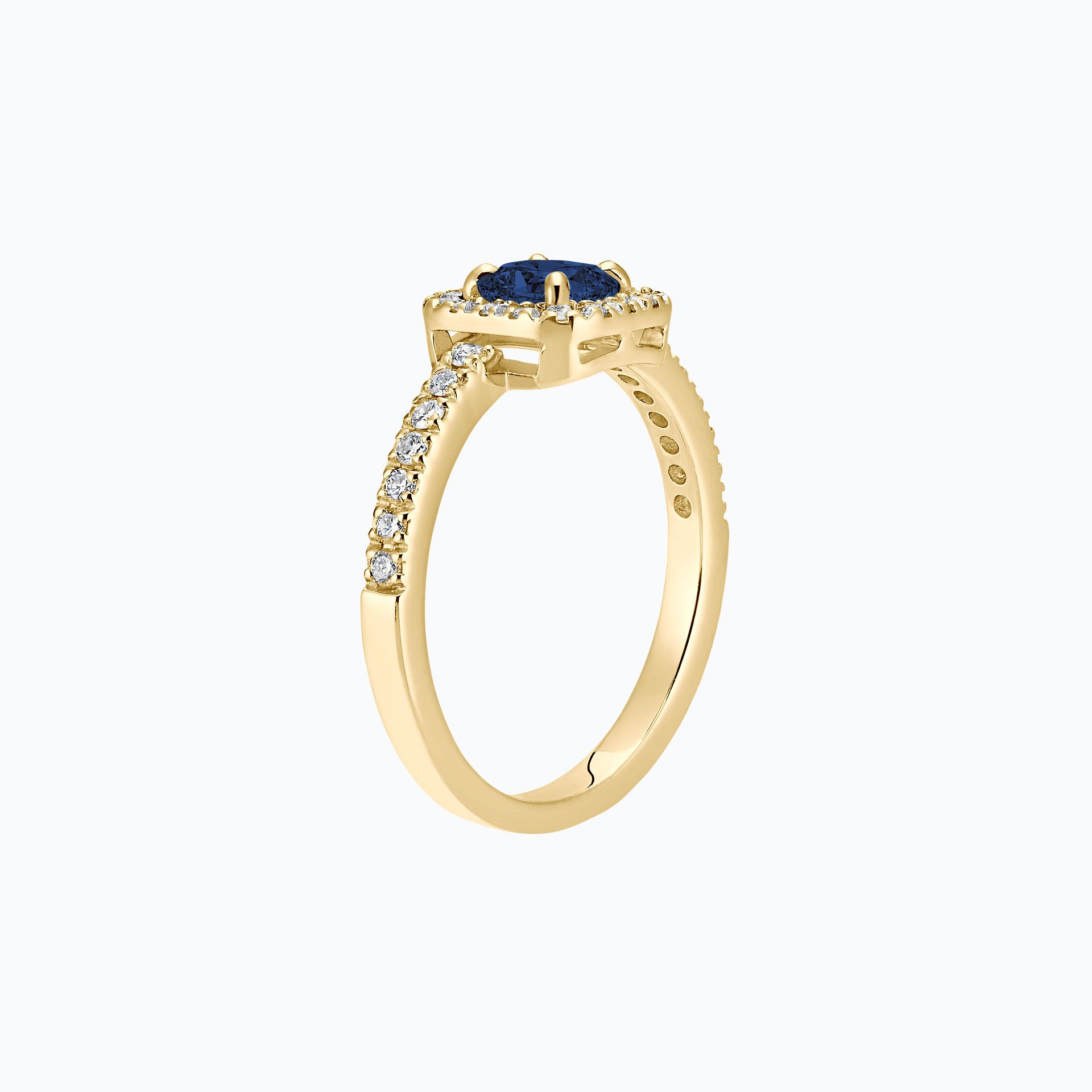 Solitaire Pavé Charlotte Saphir