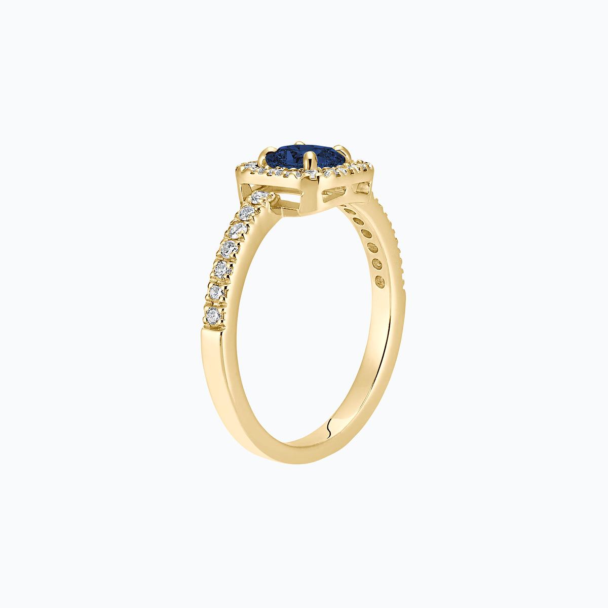 Solitaire Pavé Charlotte Saphir
