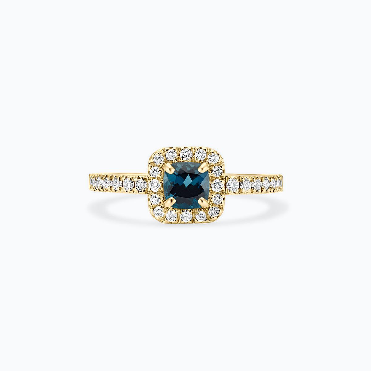 Solitaire Pavé Charlotte Topaze Blue London