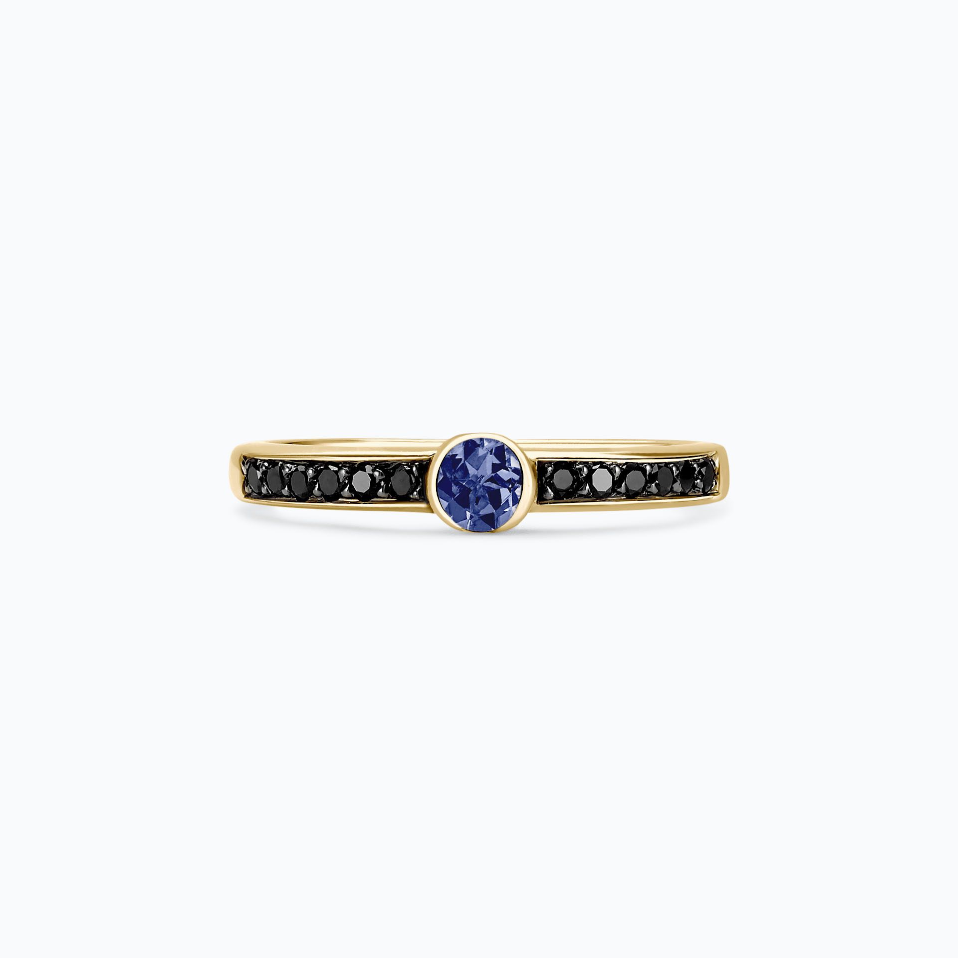 Solitaire Pavé Flora Tanzanite 3.5 mm