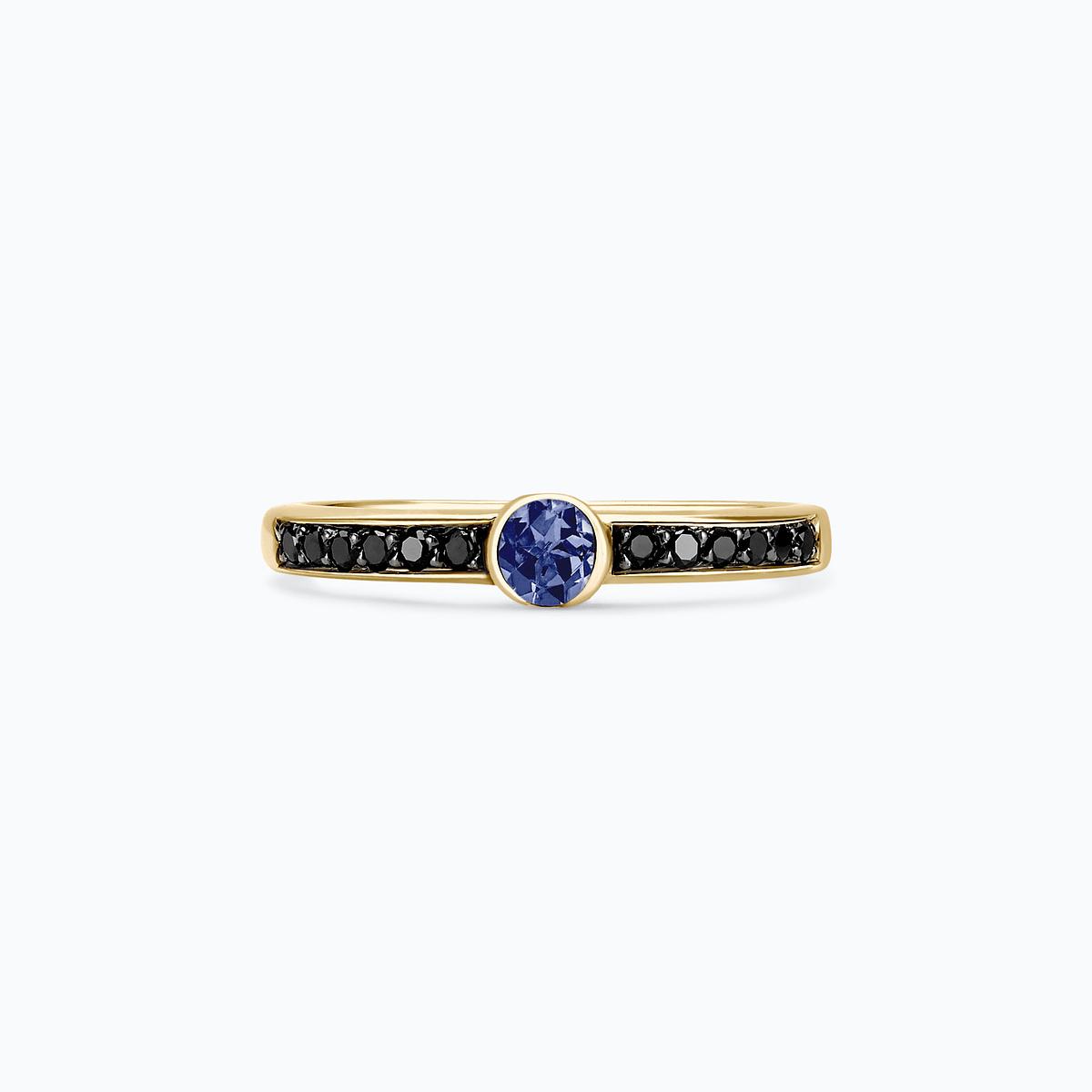 Solitaire Pavé Flora Tanzanite 3.5 mm