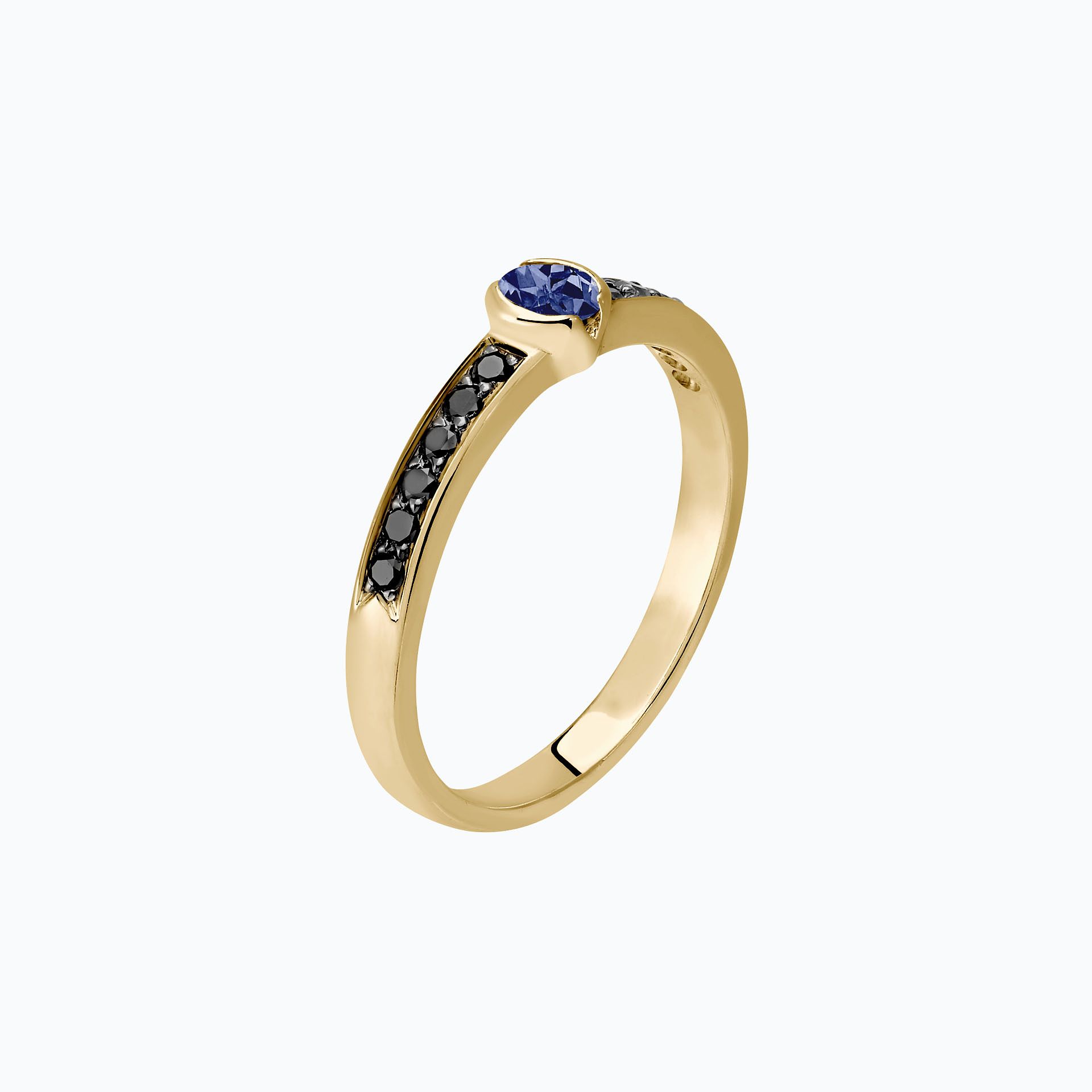 Solitaire Pavé Flora Tanzanite 3.5 mm