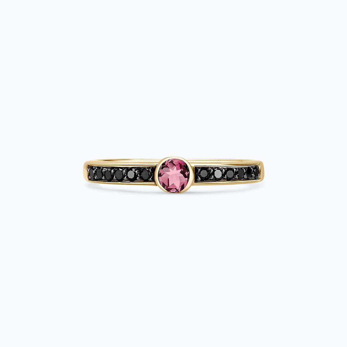 Solitaire Pavé Flora Tourmaline 3.5 mm