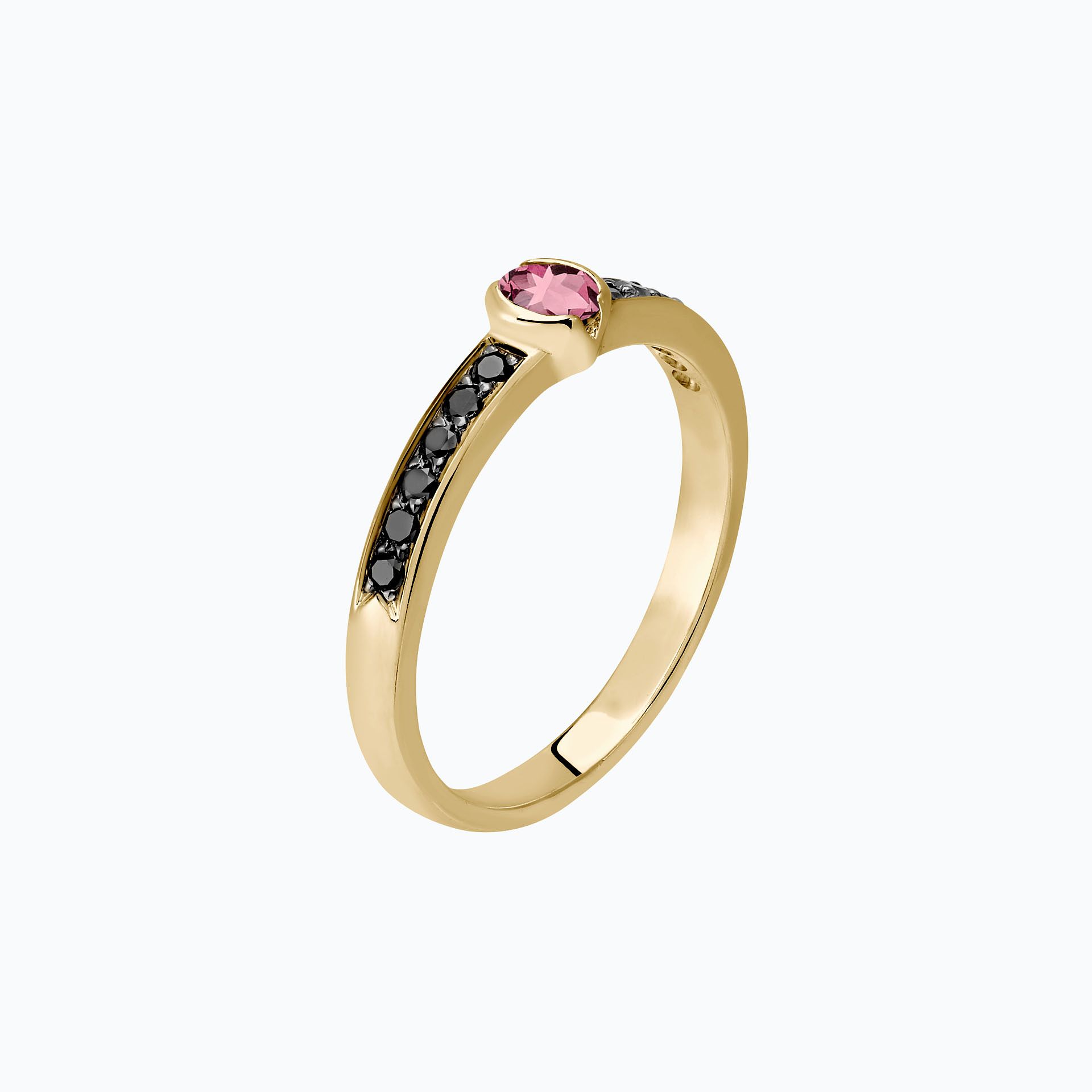 Solitaire Pavé Flora Tourmaline 3.5 mm