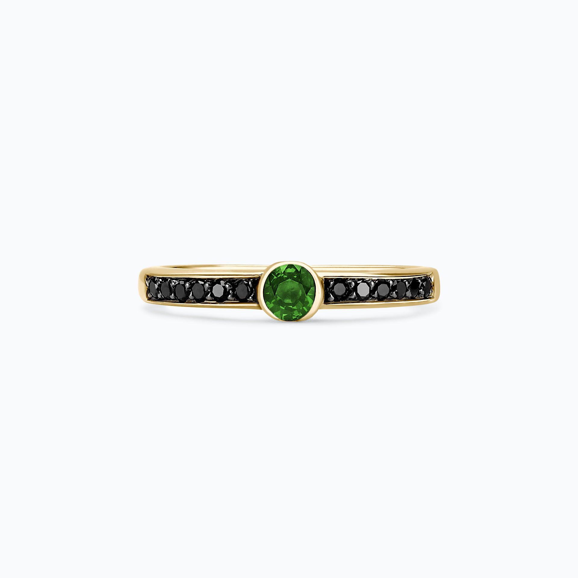 Solitaire Pavé Flora Tsavorite 3.5 mm