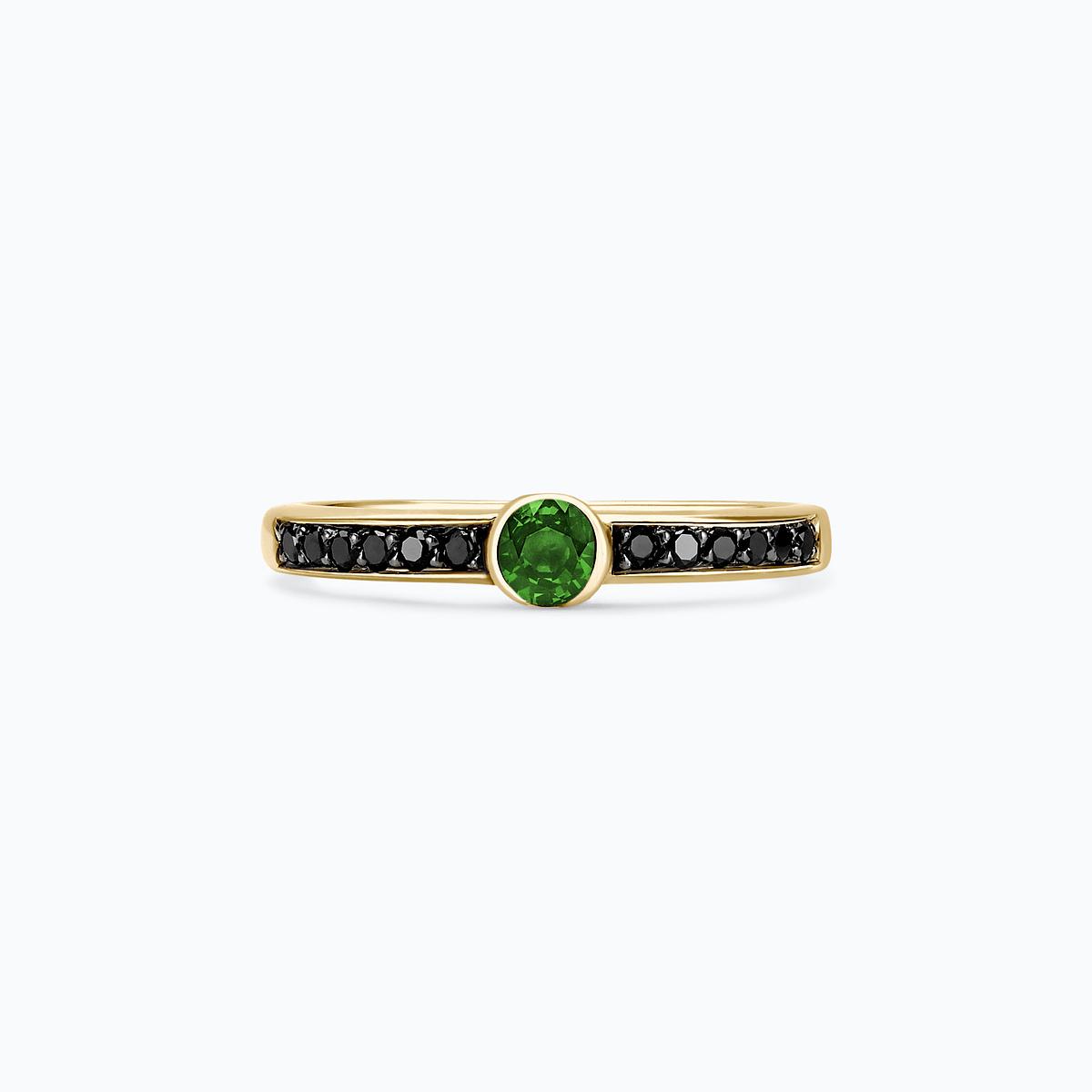Solitaire Pavé Flora Tsavorite 3.5 mm