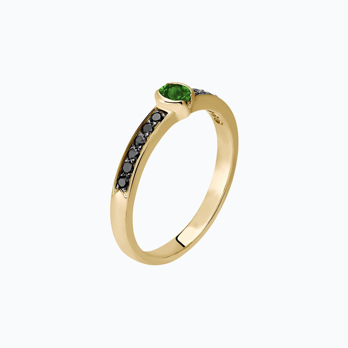 Solitaire Pavé Flora Tsavorite 3.5 mm