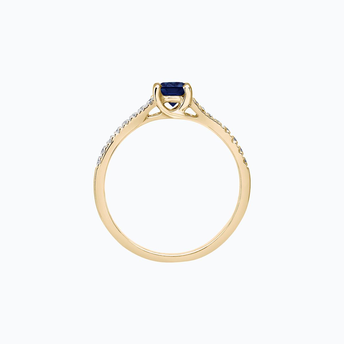 Solitaire Pavé Iris Saphir