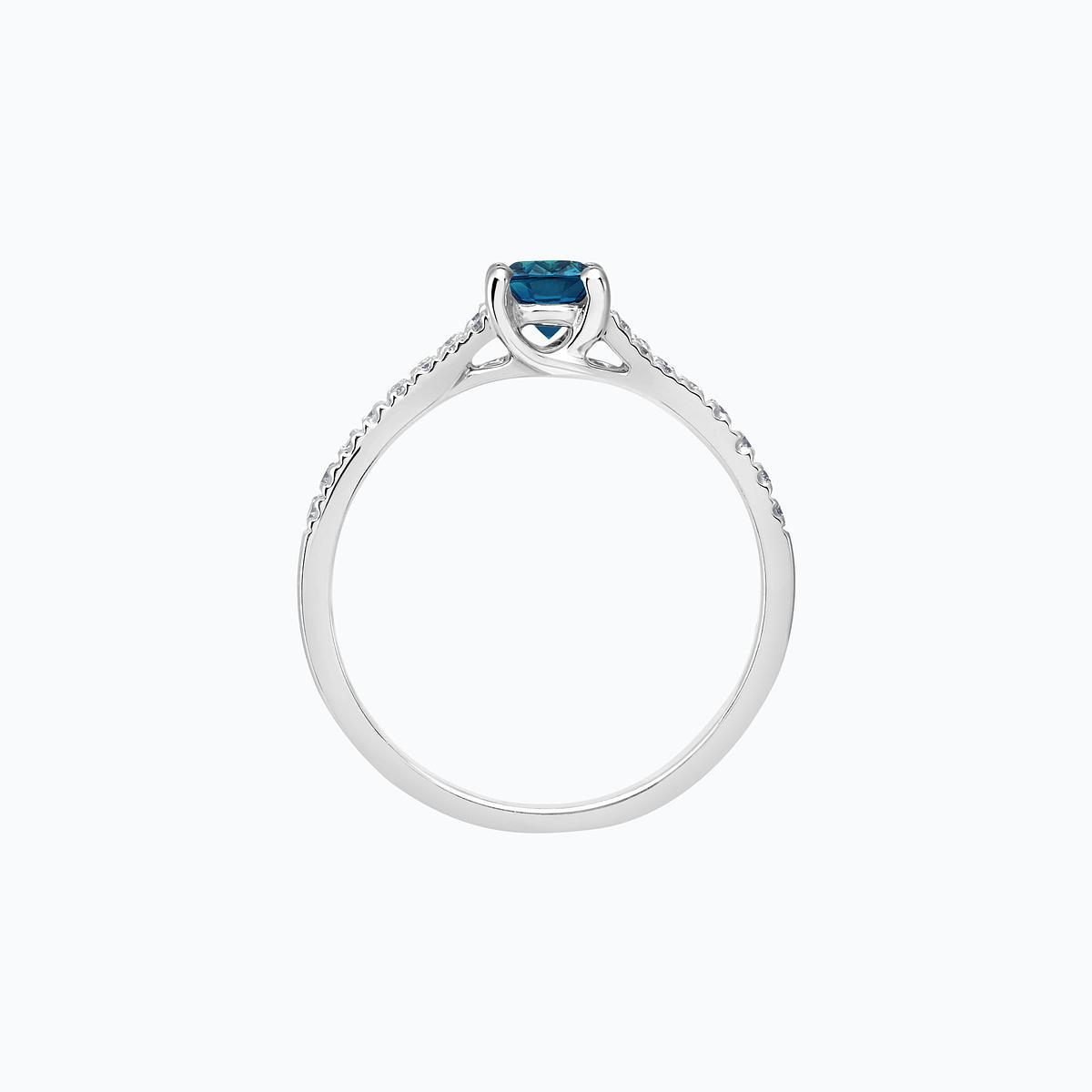 Solitaire Pavé Iris Topaze Blue London