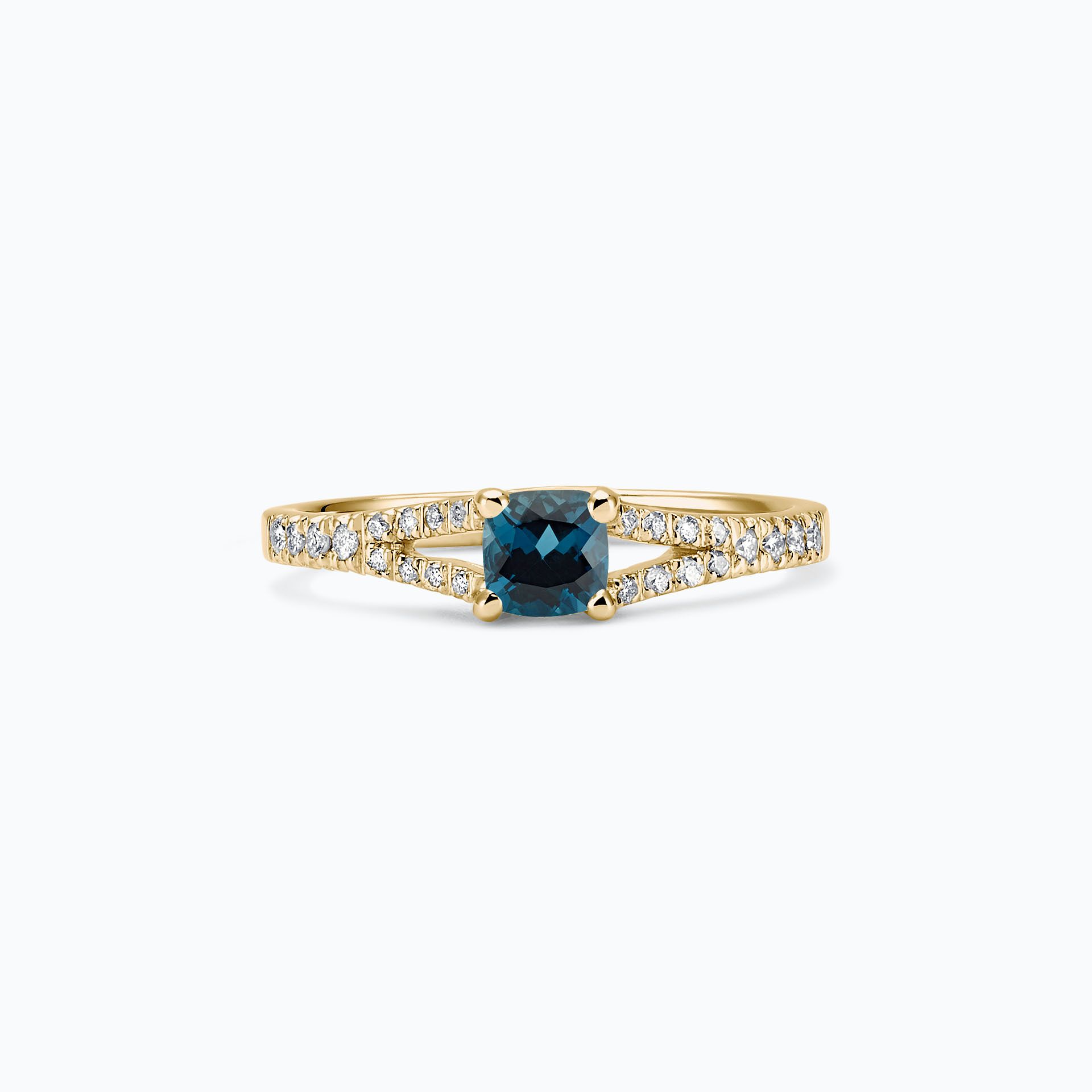 Solitaire Pavé Iris Topaze Blue London