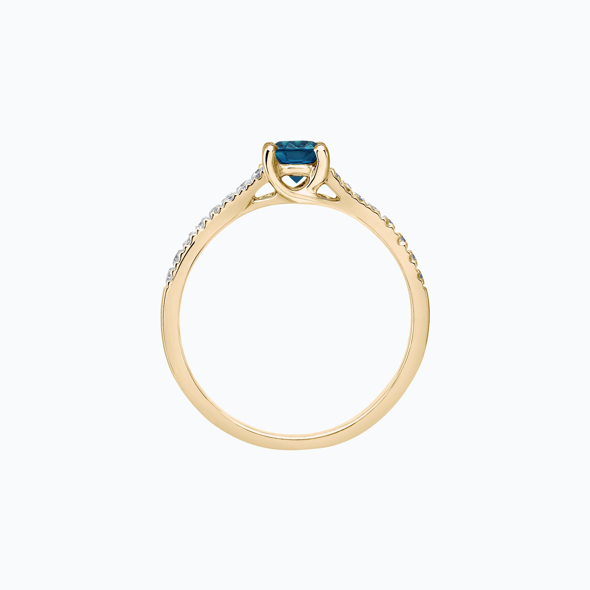 Solitaire Pavé Iris Topaze Blue London