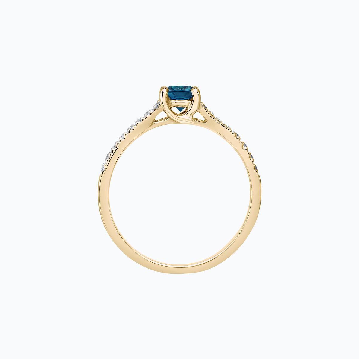Solitaire Pavé Iris Topaze Blue London