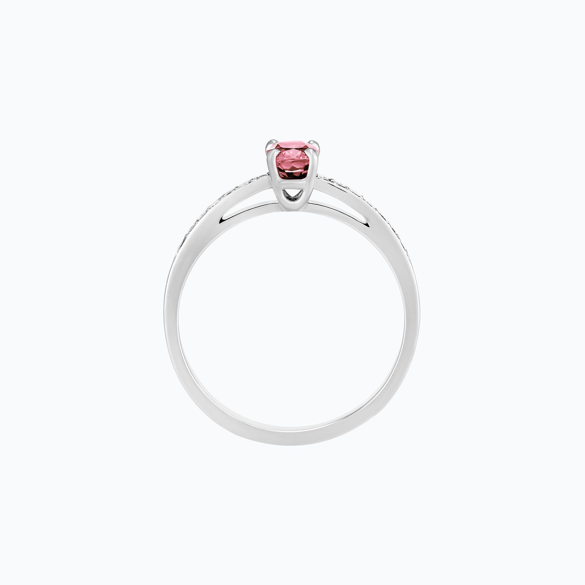 Solitaire Pavé Julia Tourmaline 6 x 4 mm