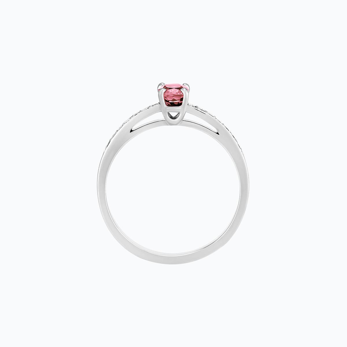 Solitaire Pavé Julia Tourmaline 6 x 4 mm
