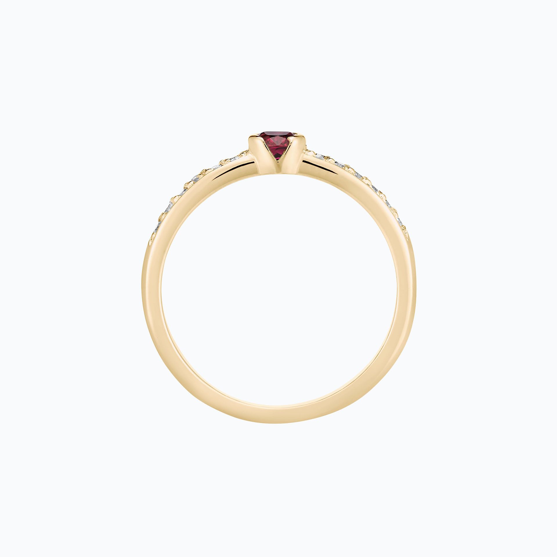 Solitaire Pavé Justine Rubis 3.5 mm
