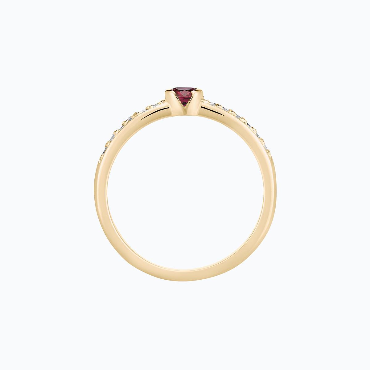 Solitaire Pavé Justine Rubis 3.5 mm