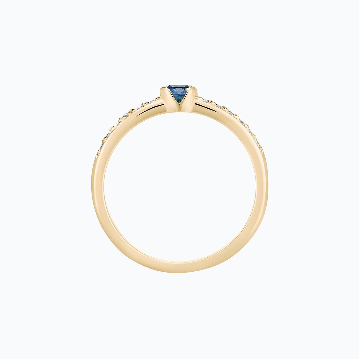 Solitaire Pavé Justine Topaze Blue London 3.5 mm
