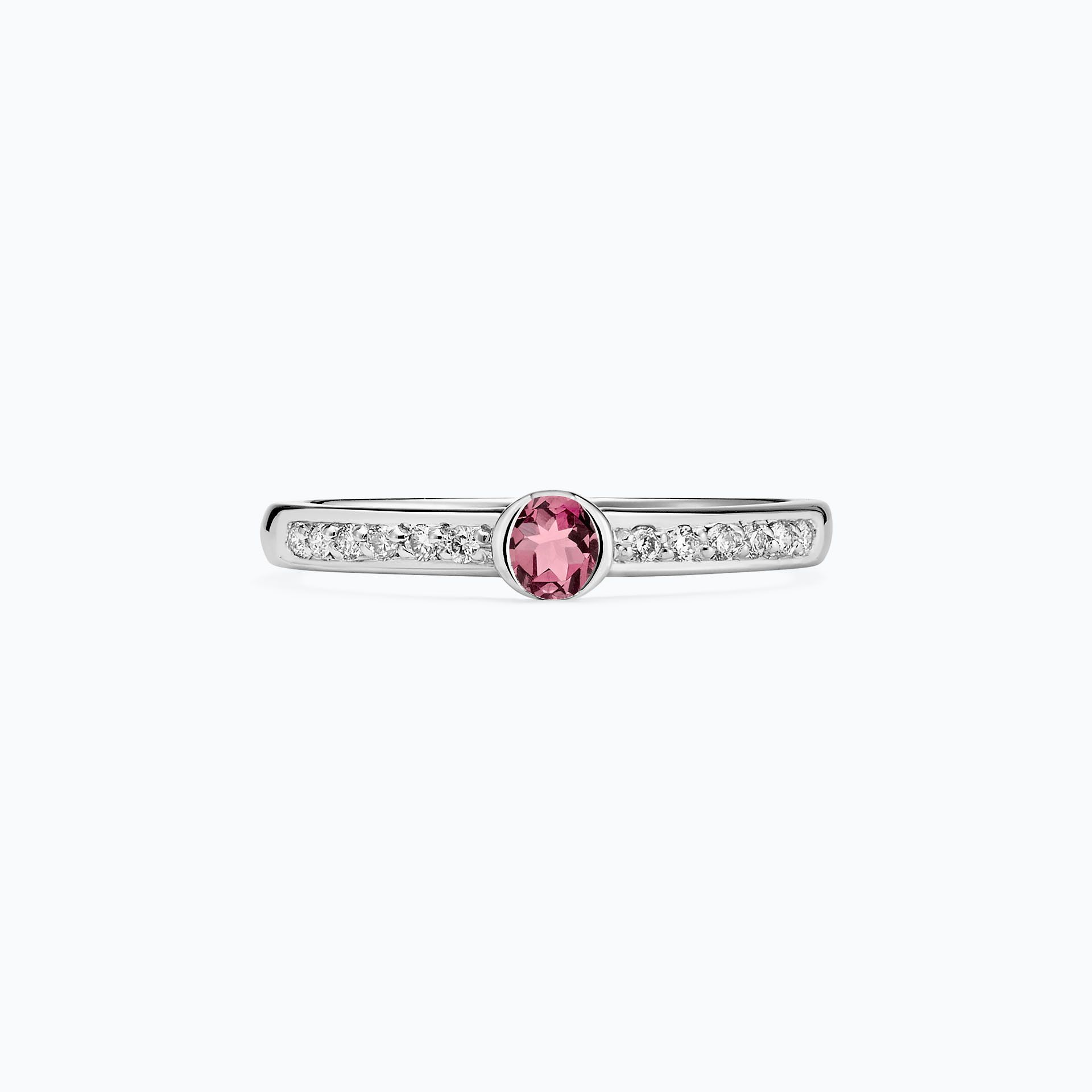 Solitaire Pavé Justine Tourmaline 3.5 mm