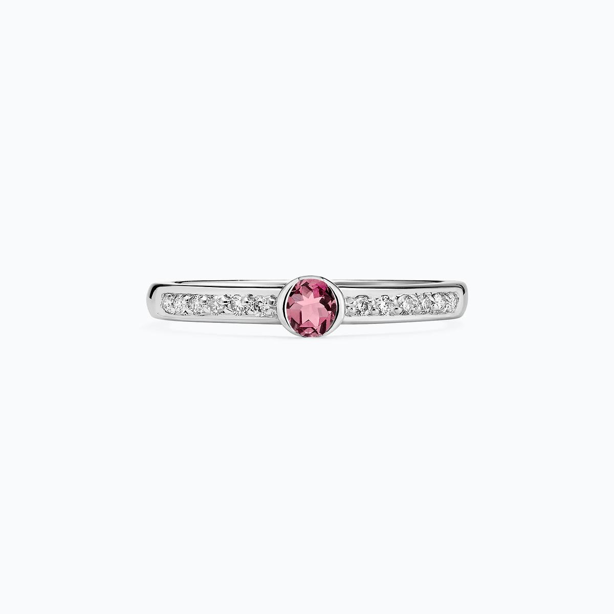 Solitaire Pavé Justine Tourmaline 3.5 mm