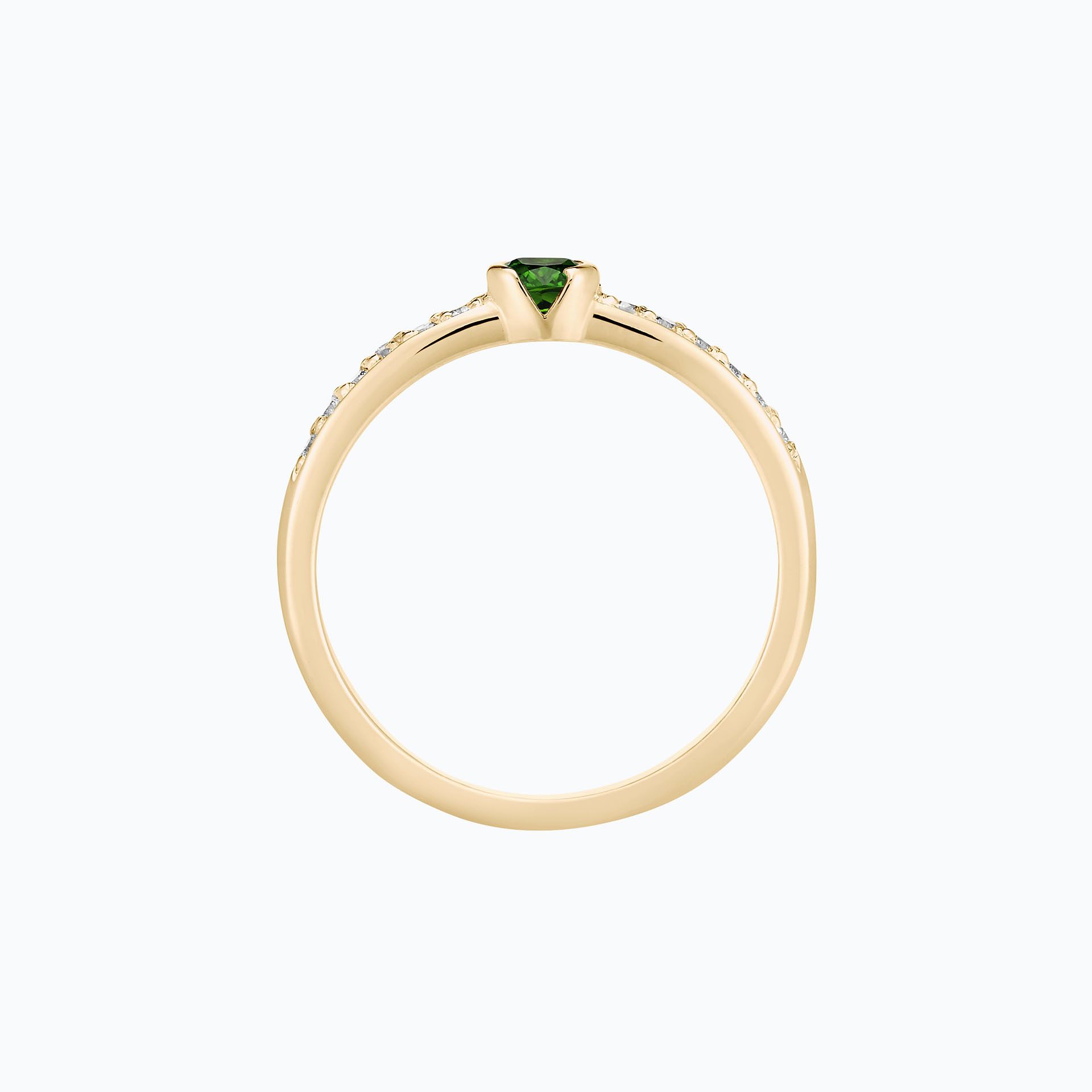 Solitaire Pavé Justine Tsavorite 3.5 mm