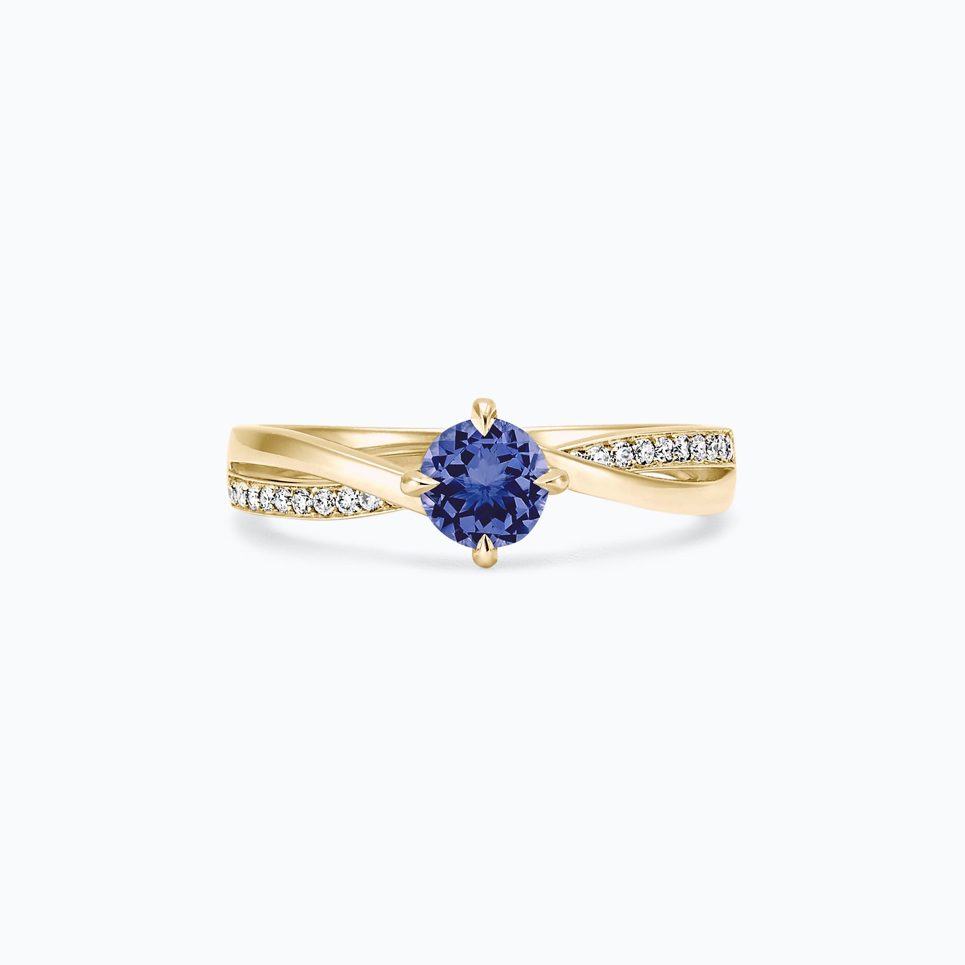 Solitaire Pavé Kelly Twist Tanzanite 4.5 mm